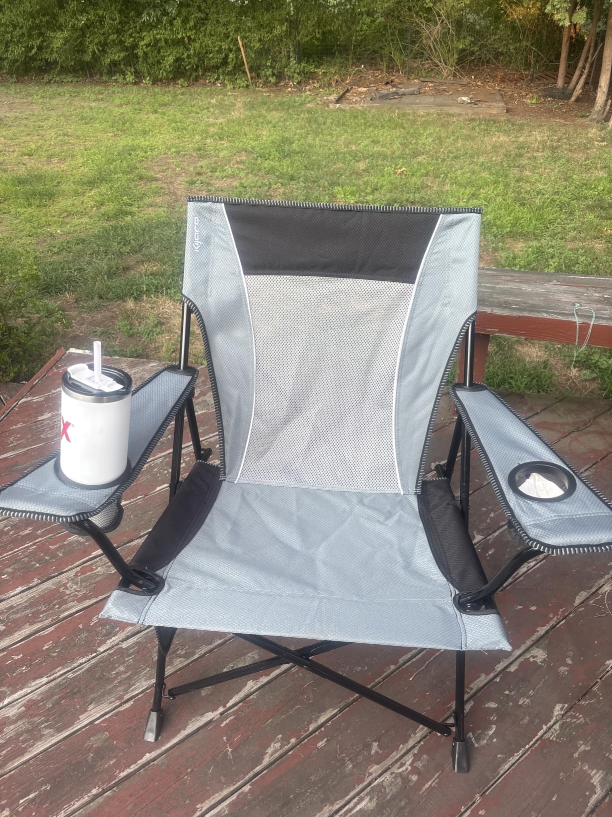 Kijaro Portable Camping Chairs - Dual Lock Folding Sports Chair for Outdoor & Lawn - Hallet Peak Gray customer photo 1