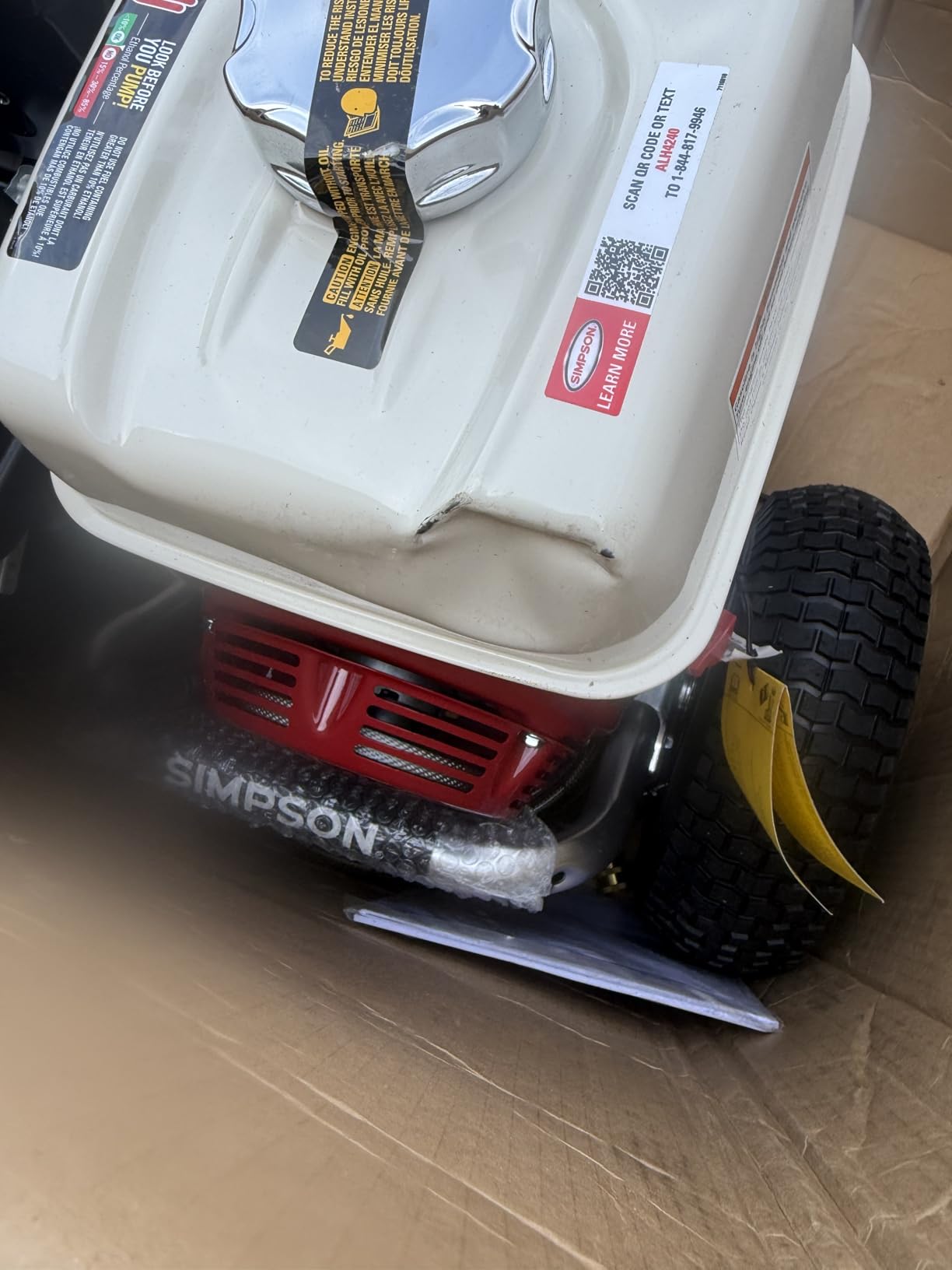 Simpson Aluminum Series 4200 PSI Gas Pressure Washer, 2.5 GPM, Honda GX390 | Gas Power Washer For Professionals. CAT Triplex Pump, 50' Hose, Aluminum Frame, 5 Nozzles. 49-State Compliant. ALH4240 customer photo 1