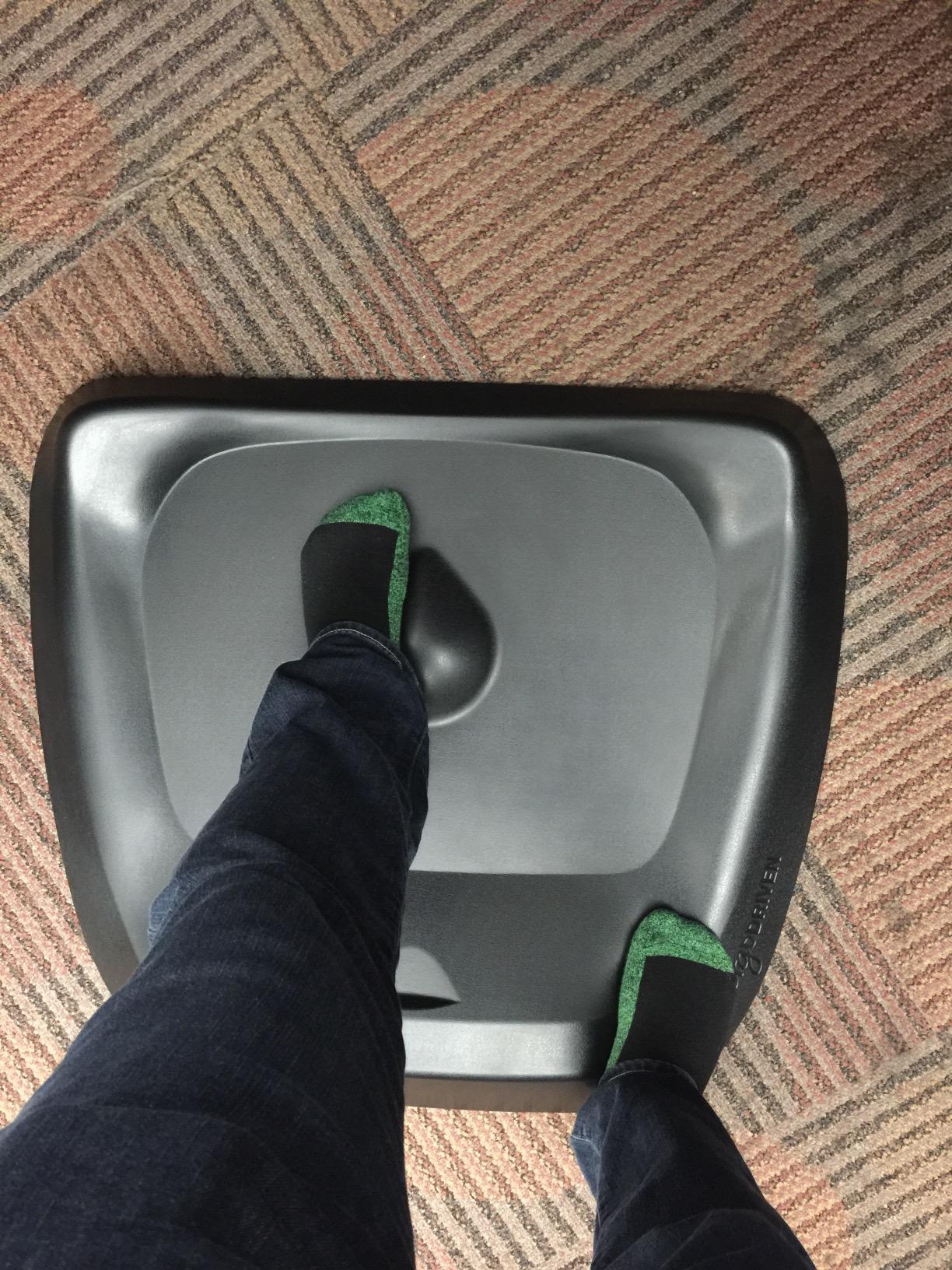 The Standing Desk Mat - Topo by Ergodriven | Premium Not-Flat Anti-Fatigue Standing Desk Mat with Calculated Terrain | Ultra-Thick Deluxe Comfort Foam, Durable, PVC-Free | Accessories | Obsidian Black customer photo 1