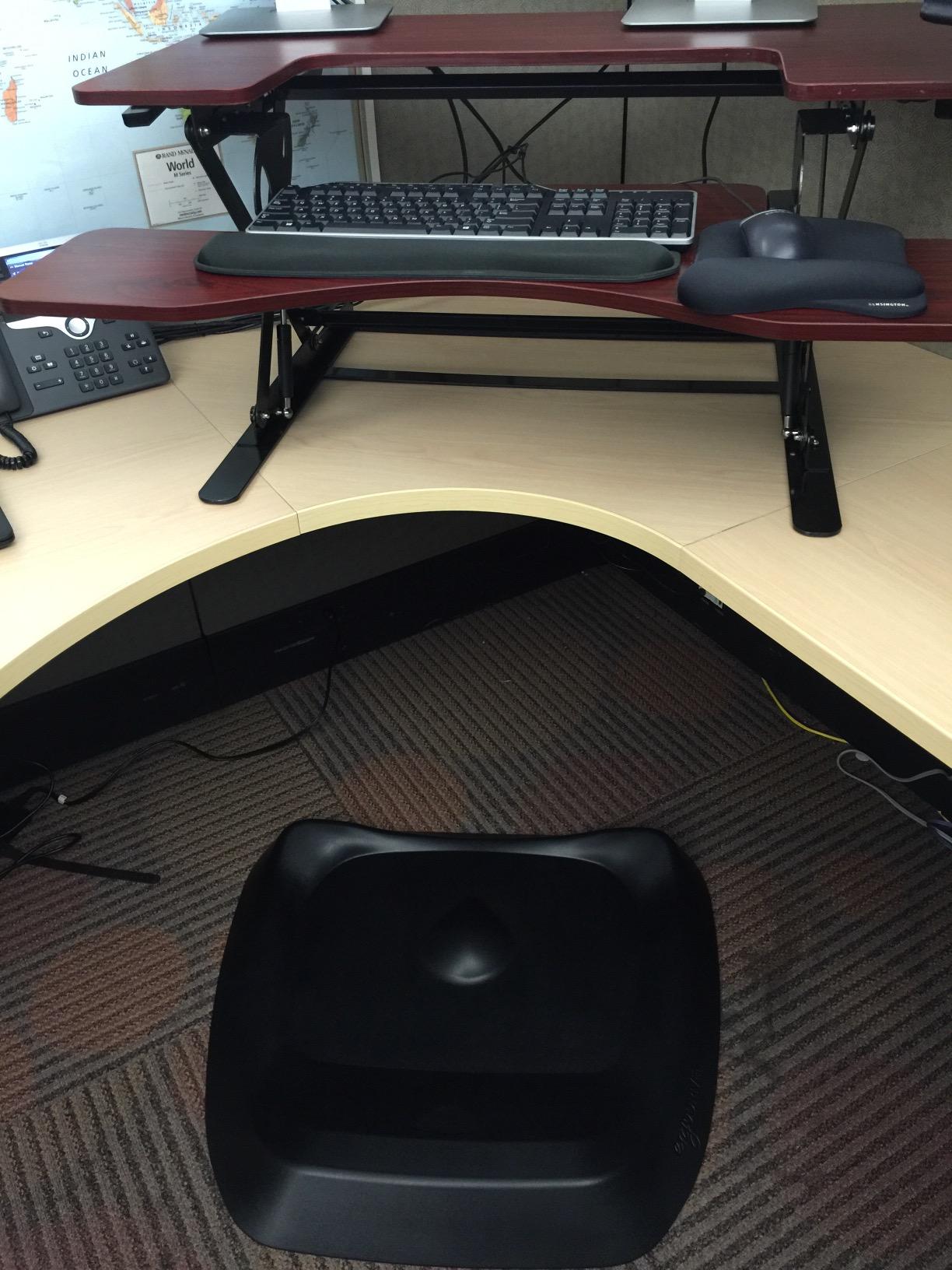 The Standing Desk Mat - Topo by Ergodriven | Premium Not-Flat Anti-Fatigue Standing Desk Mat with Calculated Terrain | Ultra-Thick Deluxe Comfort Foam, Durable, PVC-Free | Accessories | Obsidian Black customer photo 2