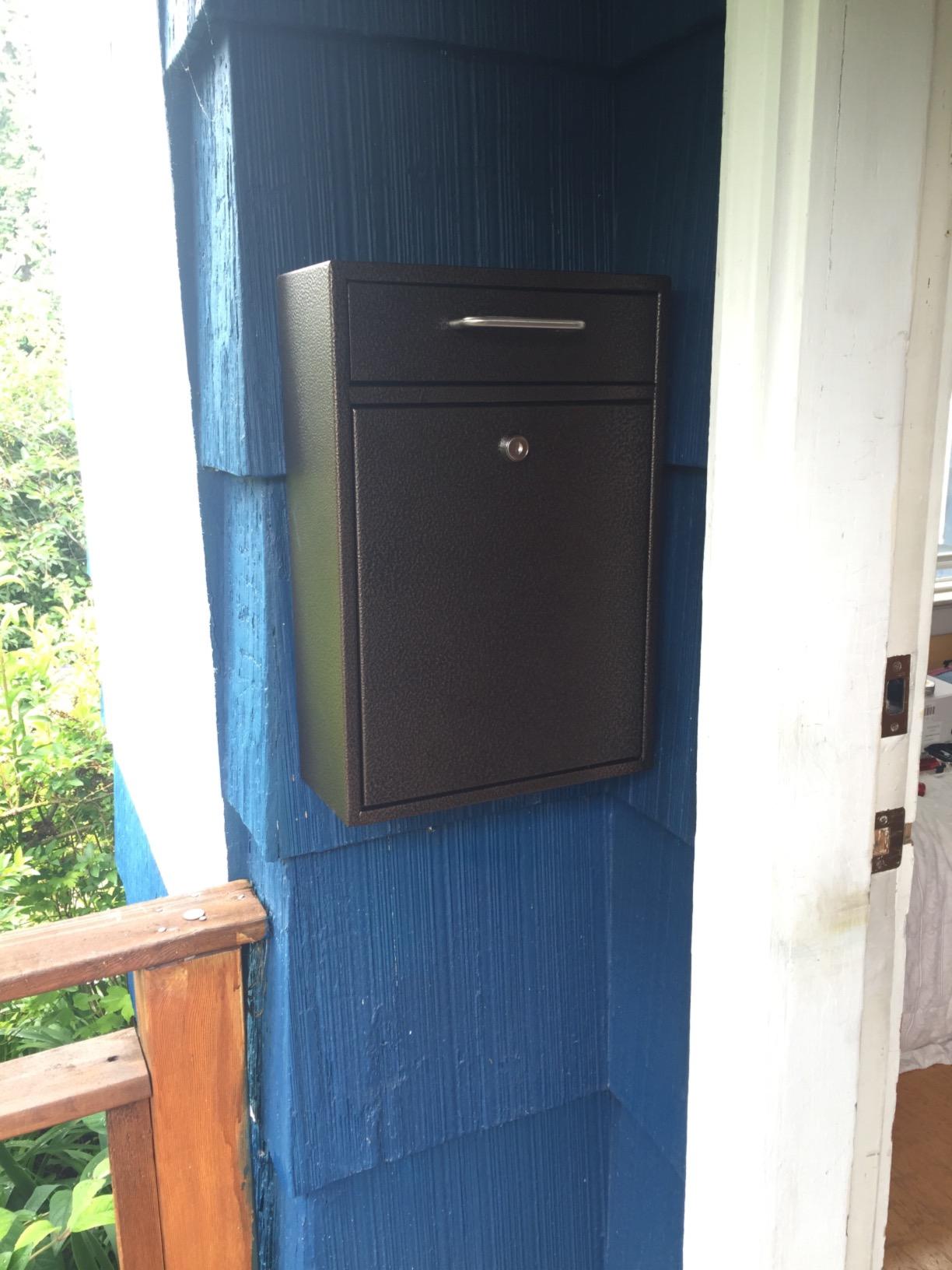 Mail Boss 7412 High Security Steel Locking Wall Mounted Mailbox-Office Comment Letter Deposit, Black Drop Box customer photo 1