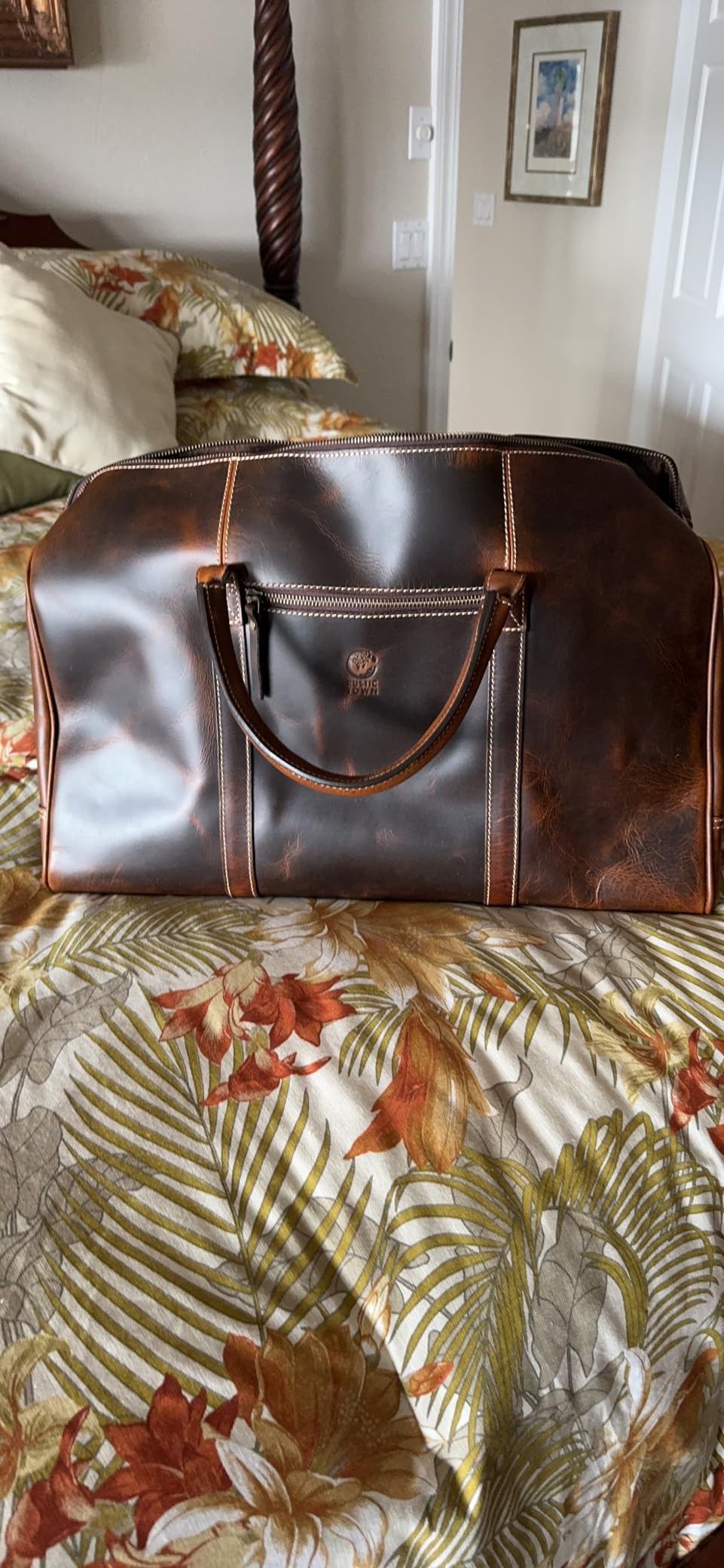 Handmade Leather Travel Duffel Bag - Airplane Underseat Carry On Bags by Rustic Town customer photo 2
