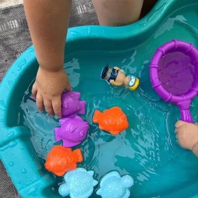 Step2 Spill & Splash Seaway Water Table for Kids, Two-Tier Outdoor Kids Water Sensory Table with Umbrella, Ages 1.5+ Years Old, 11 Piece Water Toy Accessories customer photo 1