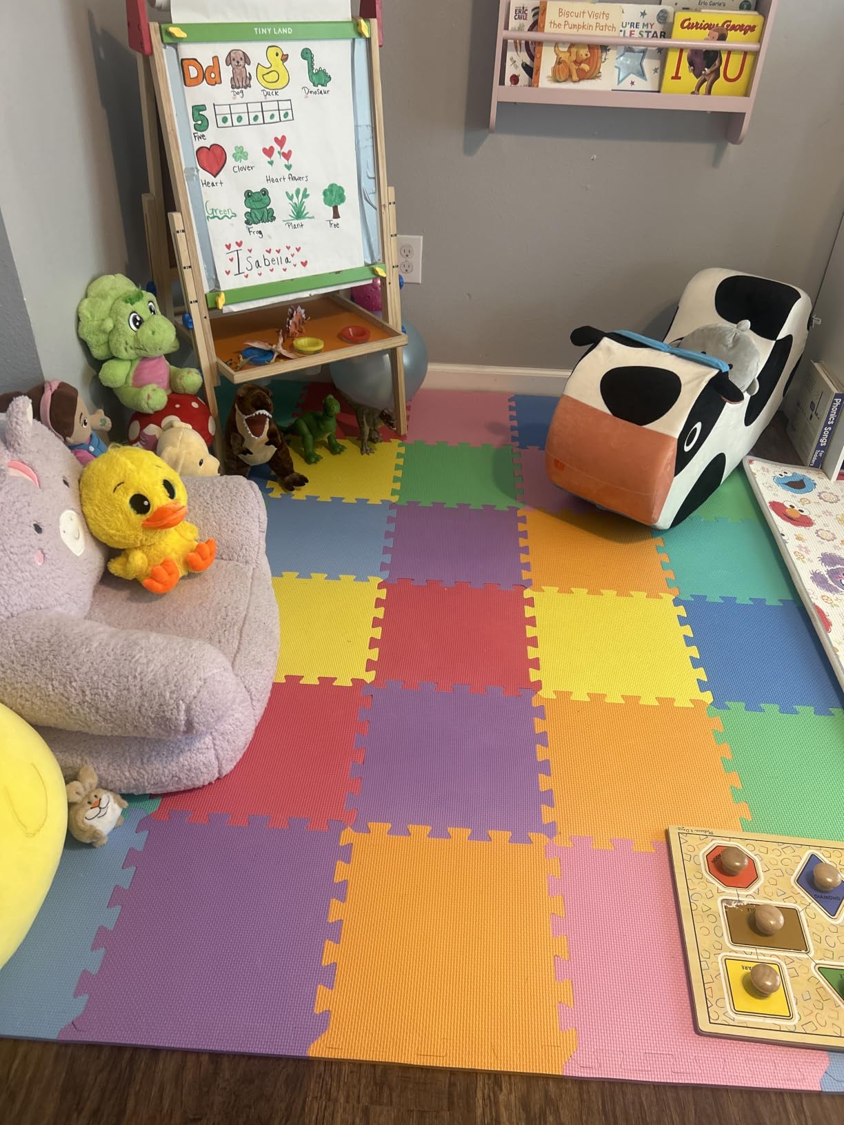 BalanceFrom Foam Floor Tiles for Kids - Non-Toxic Comfortable Baby Play Mat and Interlocking Foam Tiles for Crawling & Development, Soft Play Mat for Babies, 36 Tiles Cover 36 SQ SF customer photo 1
