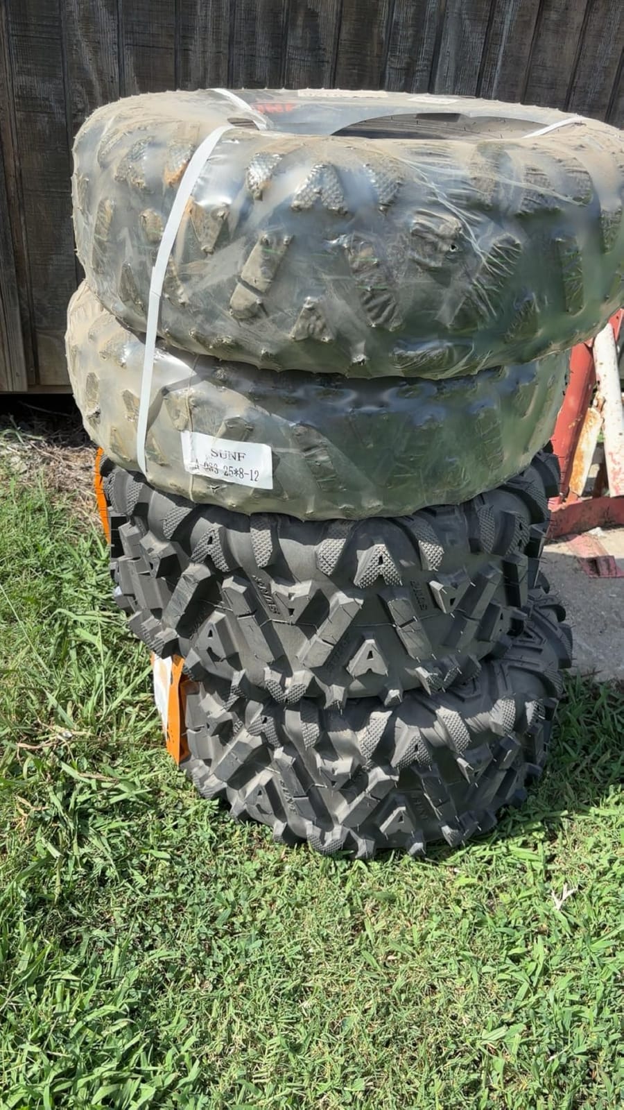 Set of 4 SunF Power.I ATV UTV all-terrain Tires 25x8-12 Front & 25x10-12 Rear, 6 PR, Tubeless A033 customer photo 1