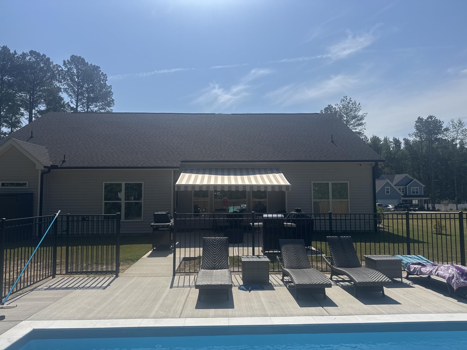 ADVANING 12'x10' MOTORIZED Patio Retractable Awning | LUXURY Series | PREMIUM Quality, 100% Solution-Dyed European Acrylic UV Sun Shade, Color: Khaki, EA1210-A100H2 customer photo 1