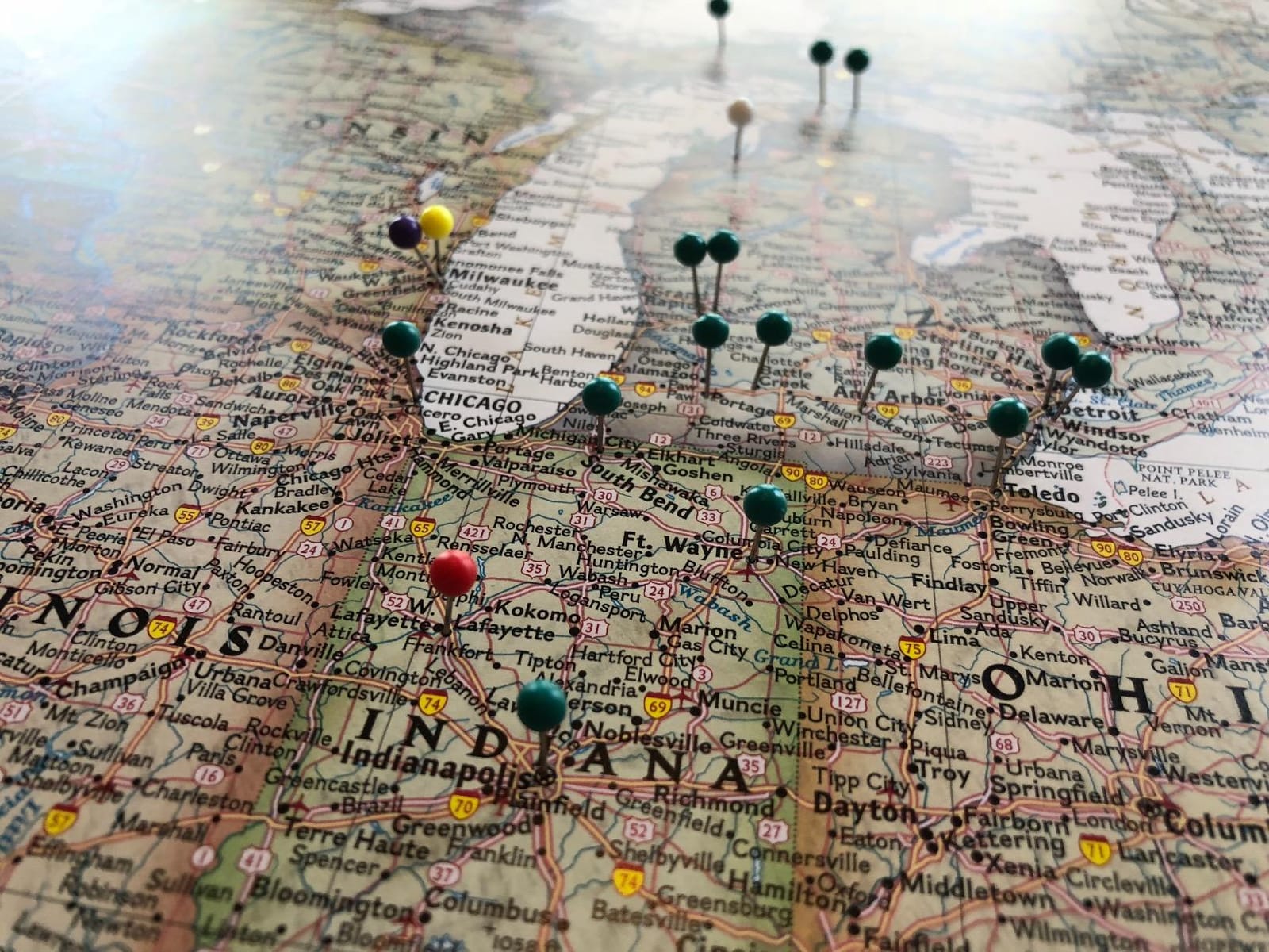 Craig Frames Travel Map with Pins, Executive US Map for Wall Art, 24x36 Frame, Black Modern Style customer photo 1