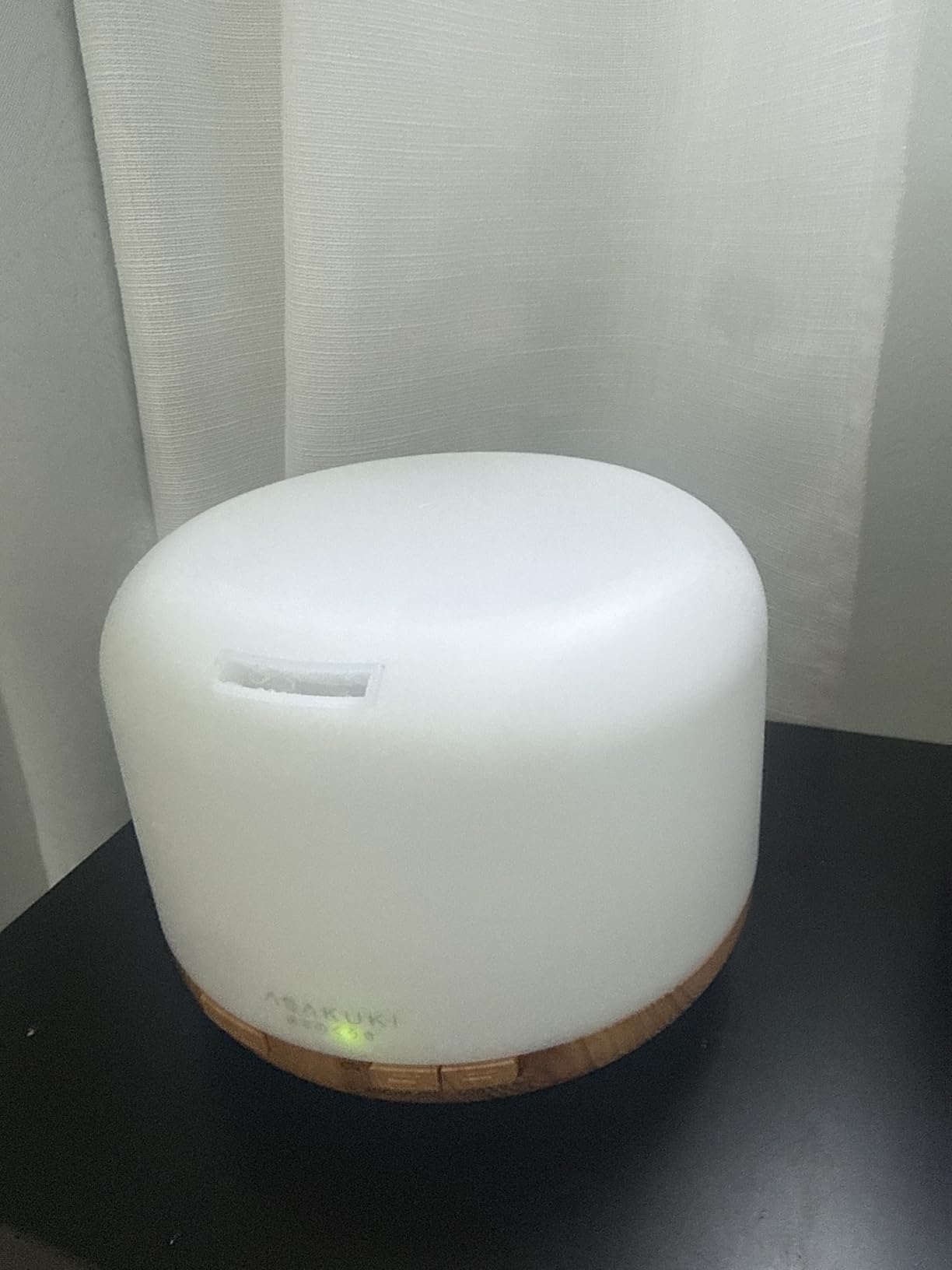 ASAKUKI Essential Oil Diffuser for Home, 500ML Aromatherapy Diffuser Humidifier with Remote Control, 7 Color LED Lights, Quiet Cool Mist Diffuser for Bedroom, Office (Yellow) customer photo 1