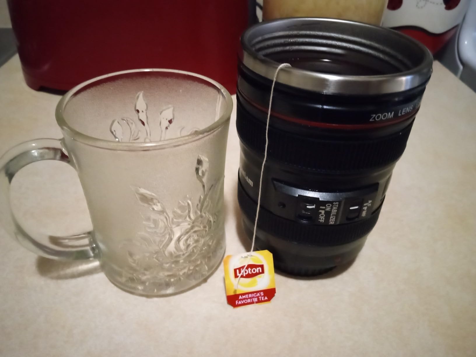 STRATA CUPS Camera Lens Coffee Mug -13.5oz | (2 LIDS + SPOON + BAG) Gift for Him, Dad Gifts, Photography, Camera accessories, Novelty Gifts customer photo 2