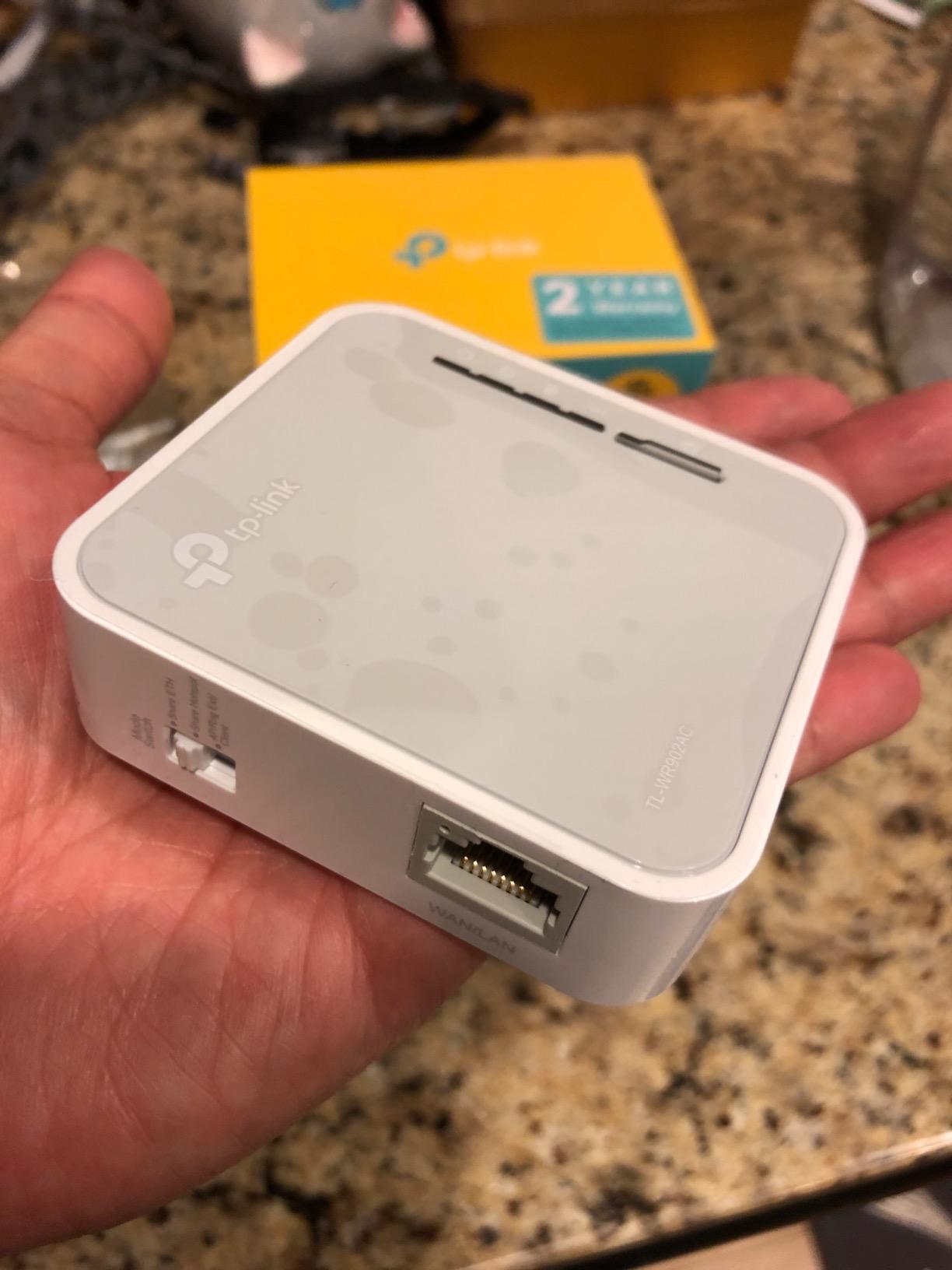 TP-Link AC750 Wireless Portable Nano Travel Router(TL-WR902AC) - Support Multiple Modes, WiFi Router/Hotspot/Bridge/Range Extender/Access Point/Client Modes, Dual Band WiFi, 1 USB 2.0 Port customer photo 2
