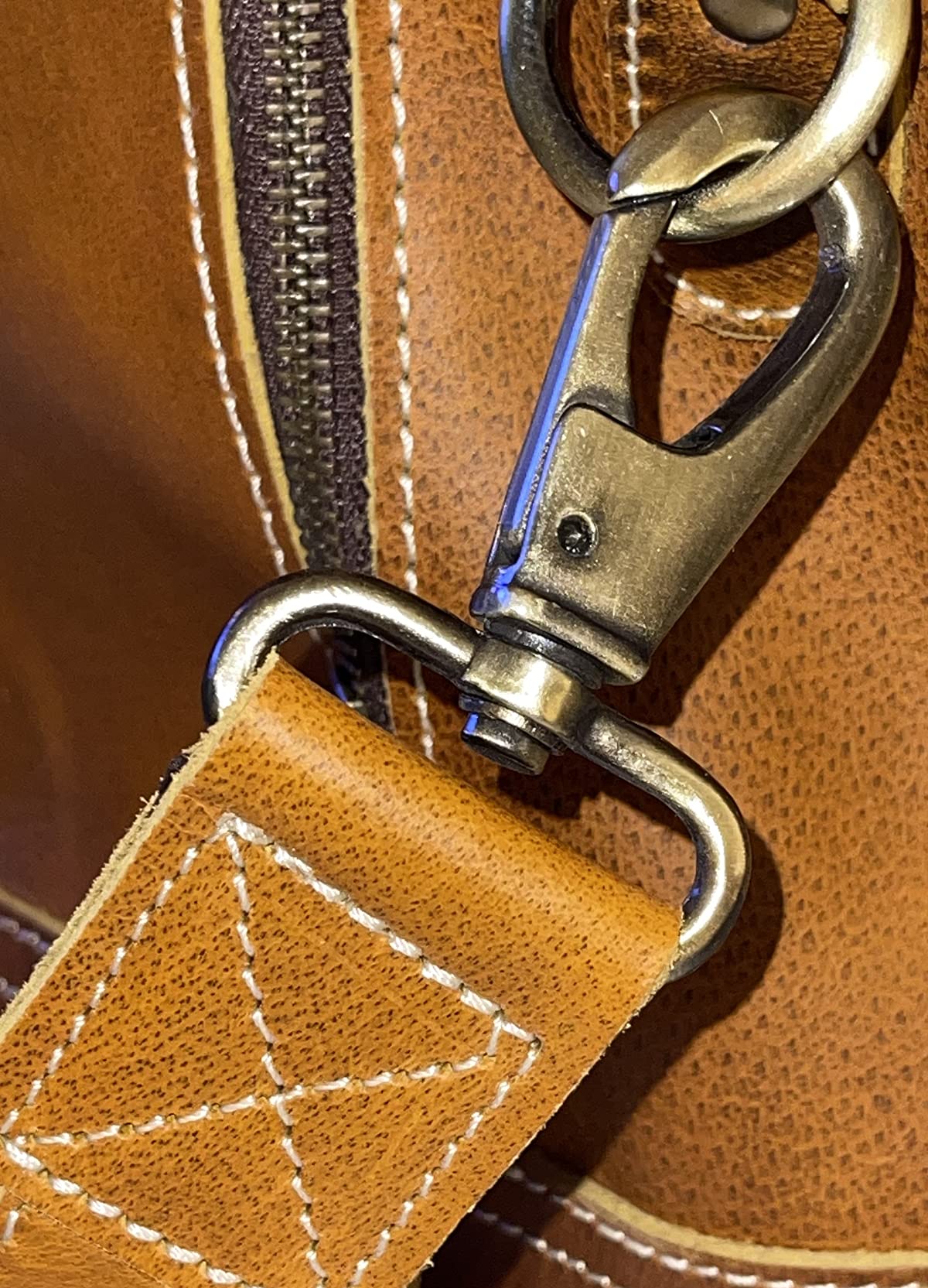KomalC Leather Duffle Bags for Men and Women Travel Overnight Weekend sports bag holdall Gym Duffel for Men customer photo 1