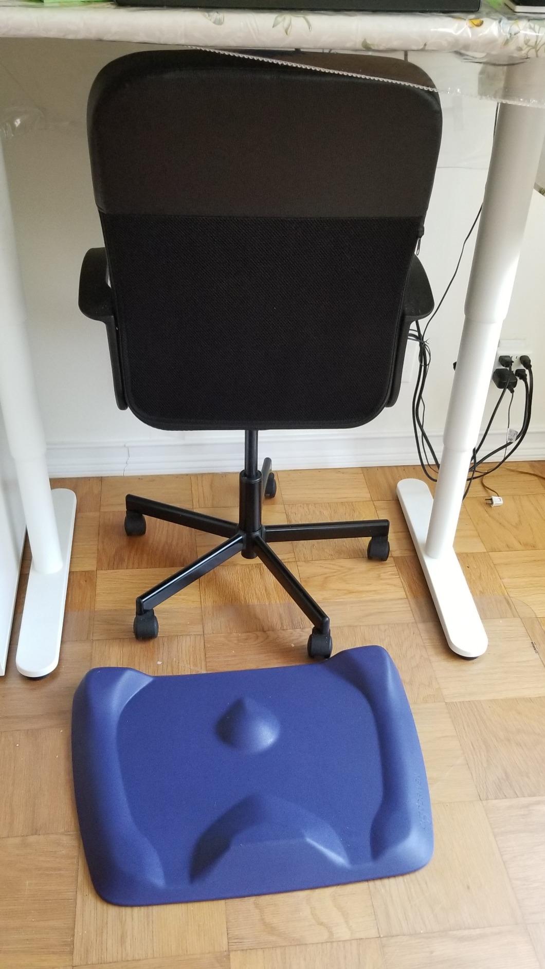 Standing Desk Mat - Topo Mini by Ergodriven | The Smaller Not-Flat Anti-Fatigue Standing Desk Mat with Calculated Terrain | Ultra-Thick Premium Comfort Foam, Durable, No PFAs or PVC | Obsidian Black customer photo 2