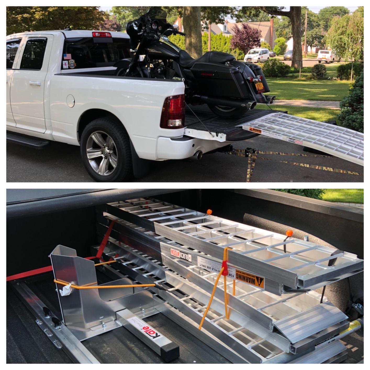 Black Widow Aluminum Folding Motorcycle Ramp for Pickup Trucks, Arched Design, 10', Silver - Heavy-Duty Portable Automotive Loading Ramps for Truck and Trailer customer photo 2