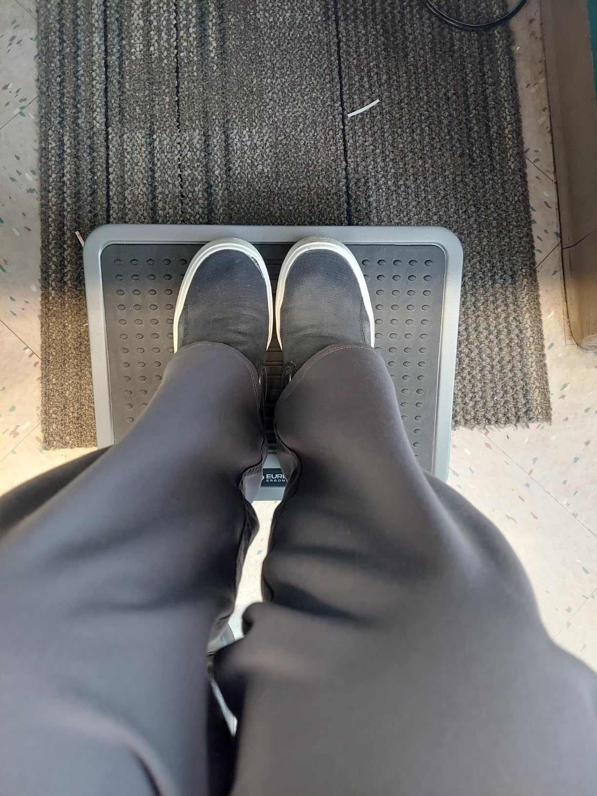 EUREKA ERGONOMIC Tilt Adjustable Footrest, Foot Rest for Under Desk at Work with Massage Surface, Office Foot Rest Under Desk with 20 Degree Tilt No Locking, Metal Frame customer photo 1