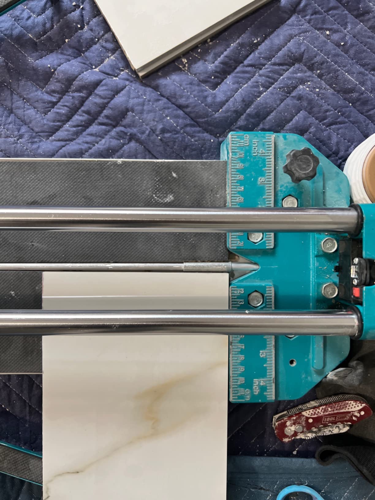BestEquip Manual Tile Cutter 48 Inch, Laser Guide & Tungsten Wheel for Precision, Cuts Porcelain & Tile, All-Steel Durable Frame, Large 48-Inch Capacity for professional installers or beginners customer photo 1