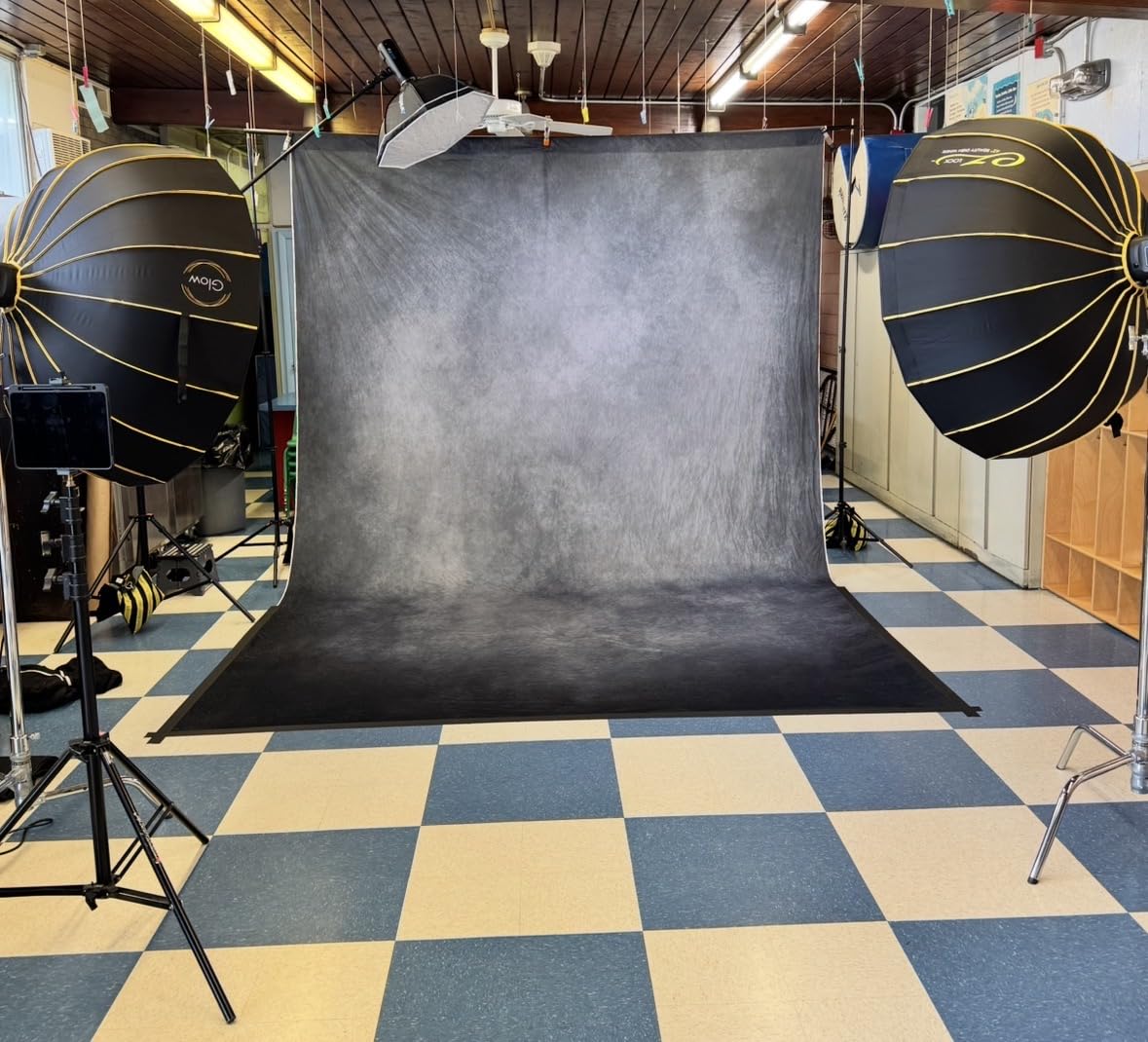 Kate 5x7ft/1.5m(W) x2.2m(H) Blue Headshot Background Blue Texture Portrait Photography Microfiber Backdrop Photo Studio Props customer photo 1