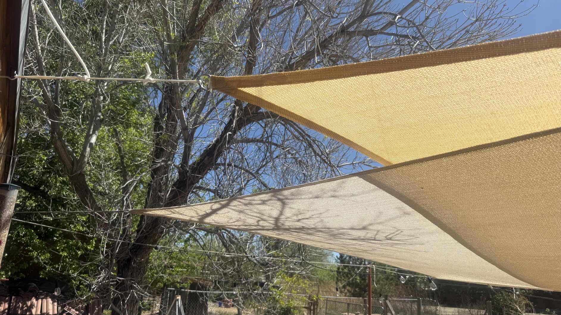 LOVE STORY 12' x 16' Rectangle Sun Shade Sail for Outdoor Patio, Sand | HDPE Fabric, 95% UV Block, Breathable Sunshade, Canopy for Garden Backyard Deck customer photo 2