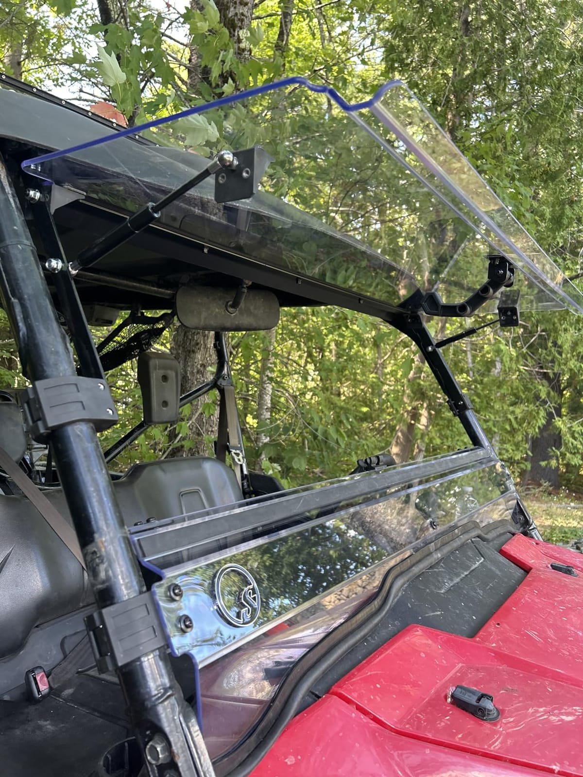 SuperATV Flip Windshield for Honda Pioneer 1000 / 1000-5 | Scratch-Resistant Clear Windshield, 2016+, Hard Coated, USA Made, Easy Install customer photo 2
