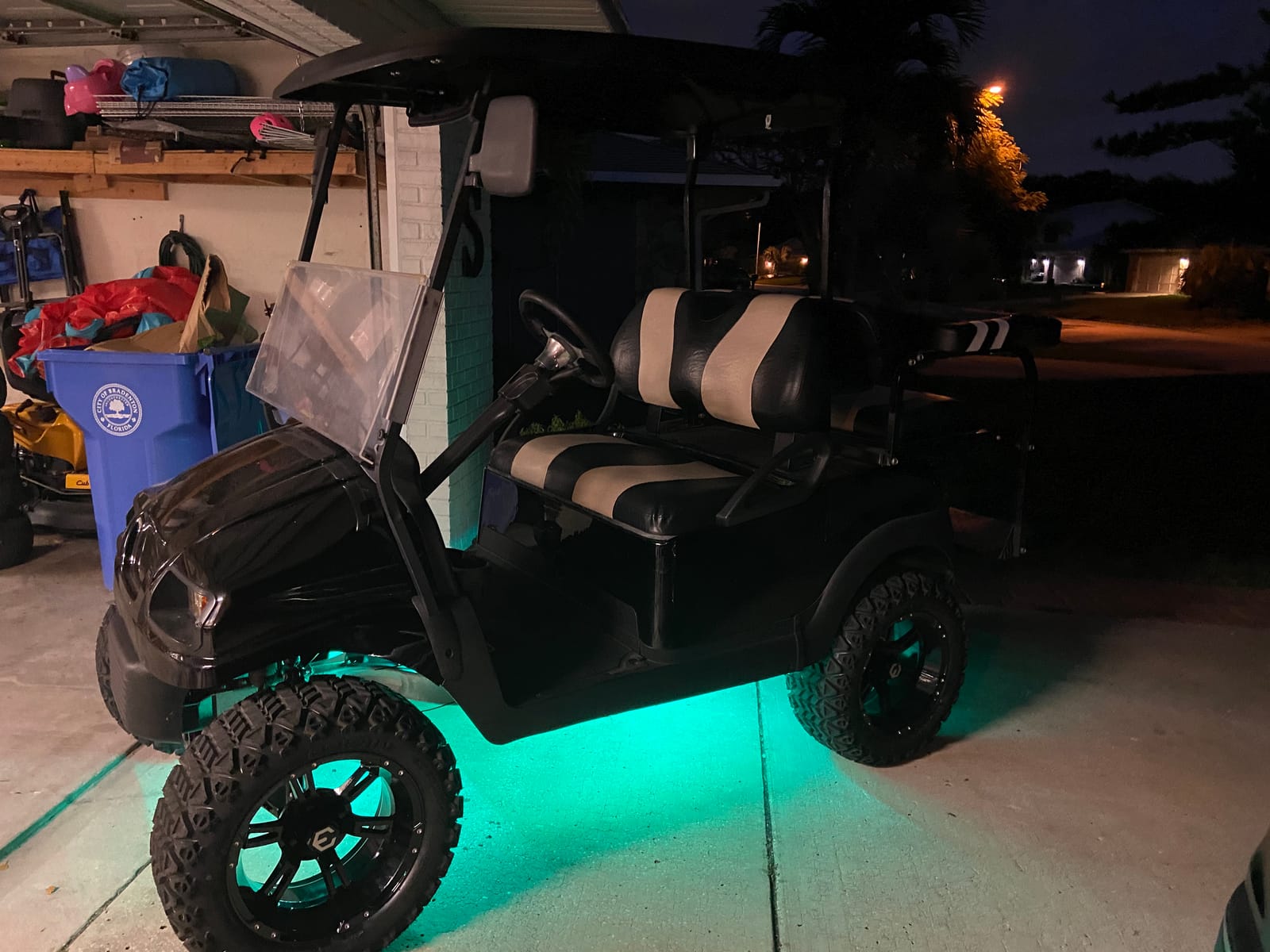 LEDGlow 4pc Million Color LED Golf Cart Underglow Kit for 12V 4-Seater | Accent Neon Lights Fit EZGO Yamaha Club Car ICON, Multi-Color Water Resistant Flex Tubes, 10 Solid Colors, 16 Modes customer photo 1
