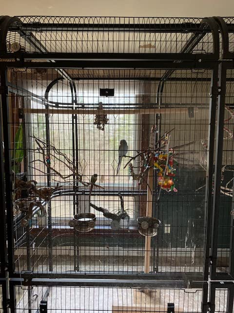 Large Walk-in Cages Heavy Duty Bird Cage Outdoor Aviary Parrot Macaw Conure Lovebird Pet House Finch Parakeet Cockatiel Macare Birdcages Black customer photo 1