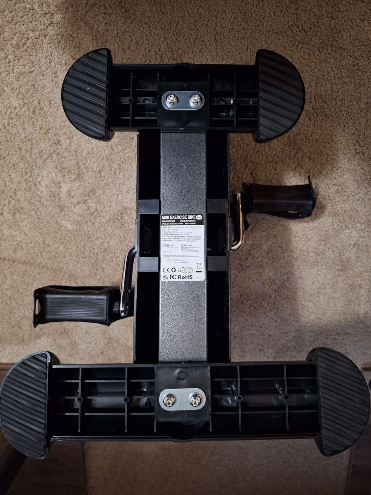 Mini Exercise Bike, AGM Under Desk Bike Pedal Exerciser Foot Cycle Arm & Leg Pedal Exerciser with LCD Screen Displays customer photo 2