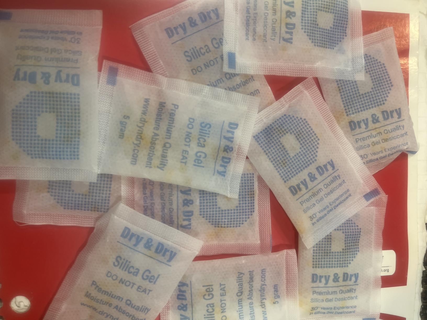 Dry & Dry 10 Gram [30 Packets] Orange Indicating Silica Gel Packets Desiccants Silica Packets - Rechargeable Moisture Absorbers for Food Storage, Electronics, 3D Filament & Safes customer photo 1