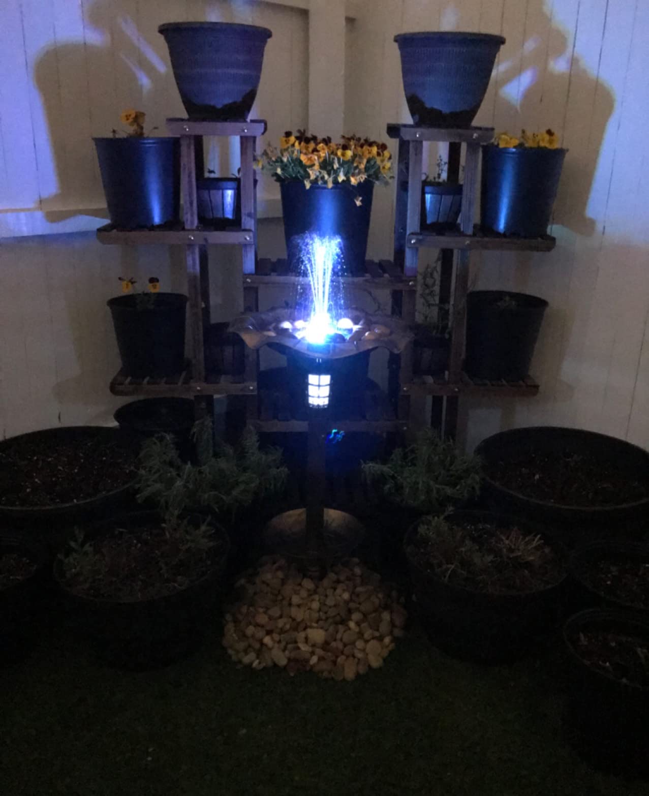 Best Choice Products Outdoor Solar Lighted Pedestal Bird Bath Fountain Decoration w/Planter, Integrated Panel, Scroll Accents for Lawn, Garden - Bronze customer photo 1