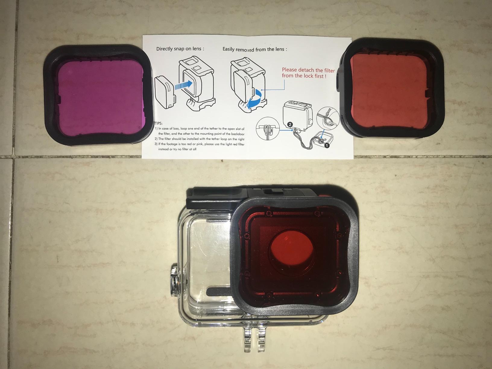 Dive Filter Set for GoPro Hero 7/6/5 Black Super Suit Housing | Red, Light Red & Magenta Filters, Underwater Color Correction for Blue/Green Water, Snorkeling & Scuba Diving Accessories customer photo 2
