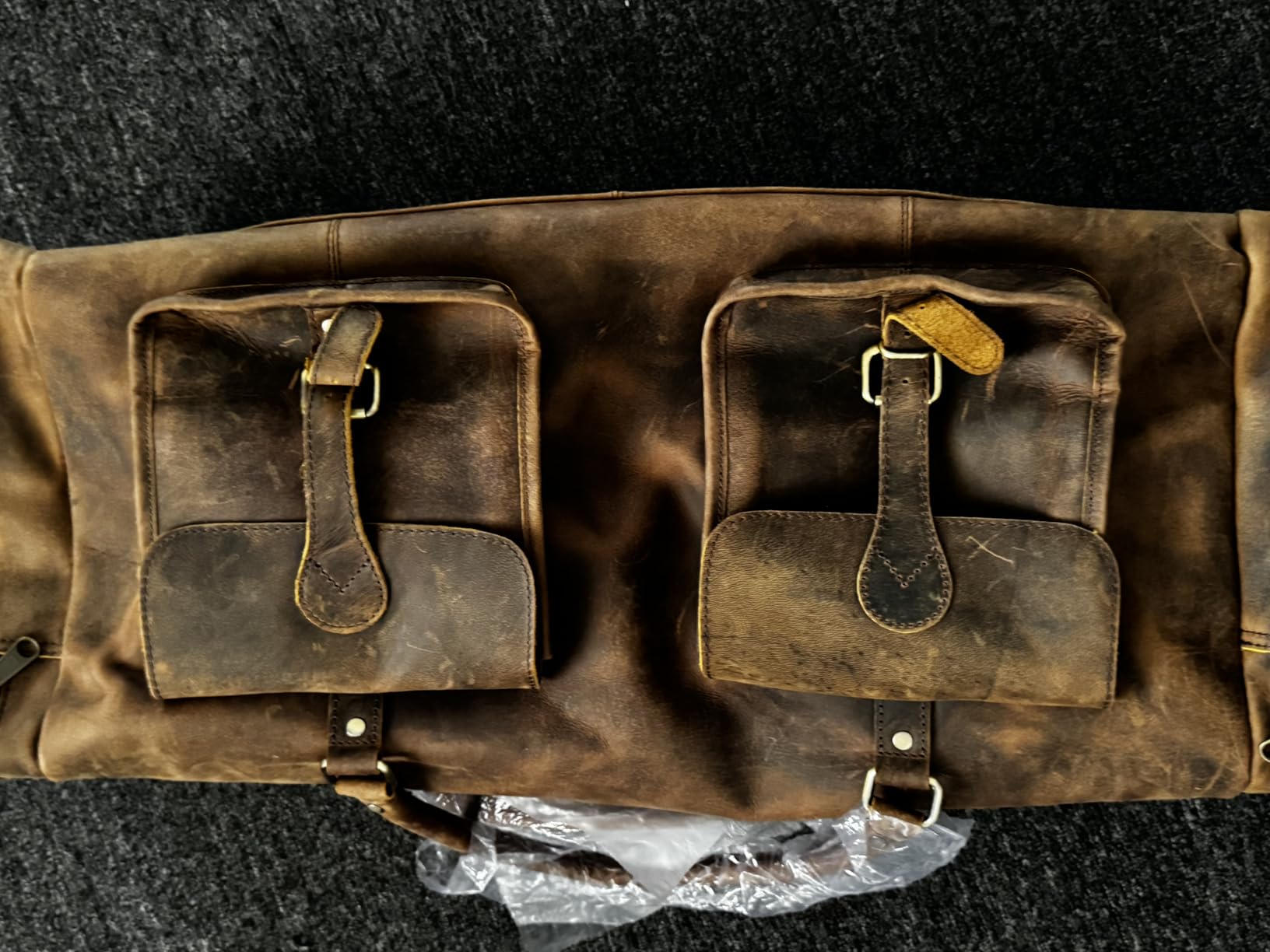 KomalC 28 Inch Leather Duffle Bag for Men & Women, Travel Gym Holdall customer photo 1