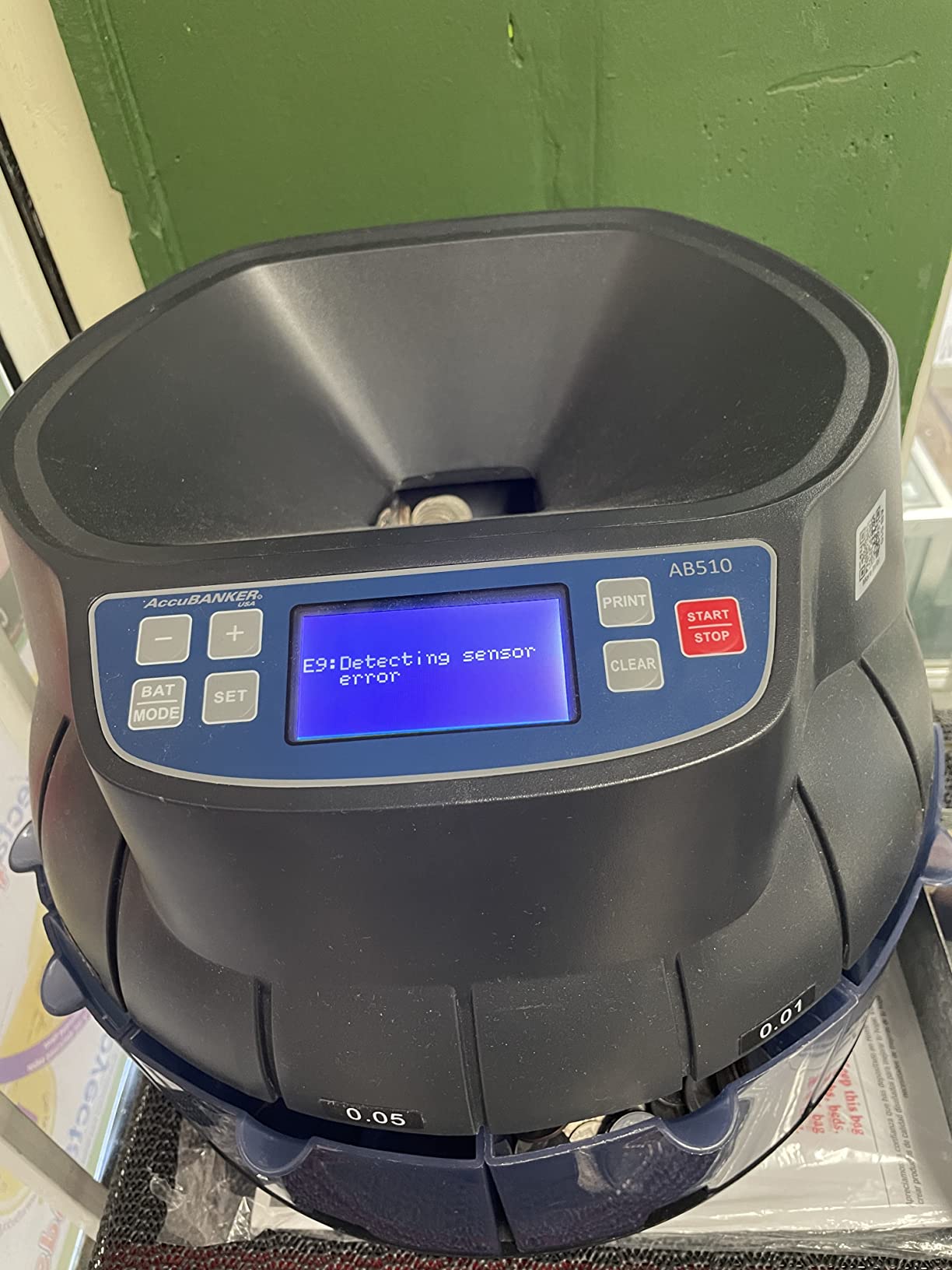 AccuBANKER AB510 Professional USD Coin Counter, Coin Sorter Roller & Wrapper Machine, 350 Coins/Min, Digital Counting Display & Printer Compatible, Commercial Grade customer photo 2