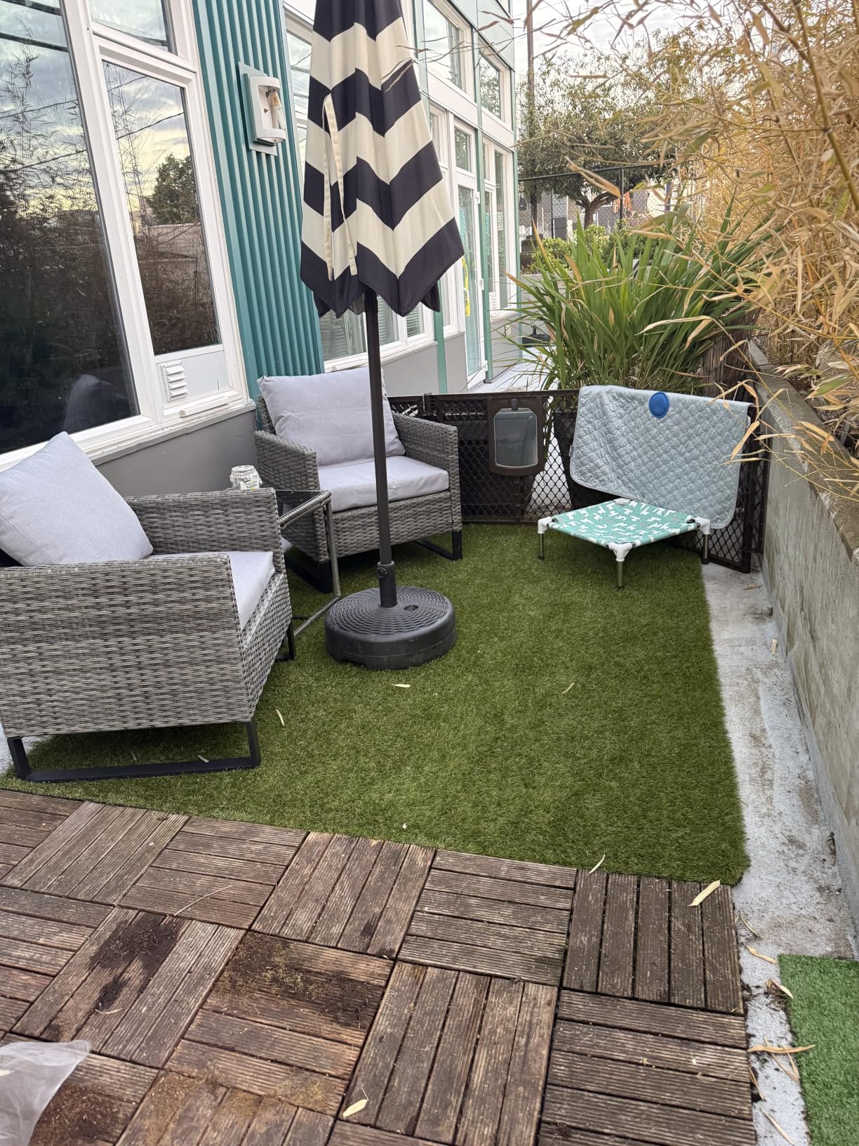 Petgrow Artificial Grass Rug 6.5 FT x 10 FT (65 Square FT), Realistic Indoor Outdoor Garden Lawn Landscape Patio Synthetic Turf Mat - Thick Fake Faux Grass customer photo 2