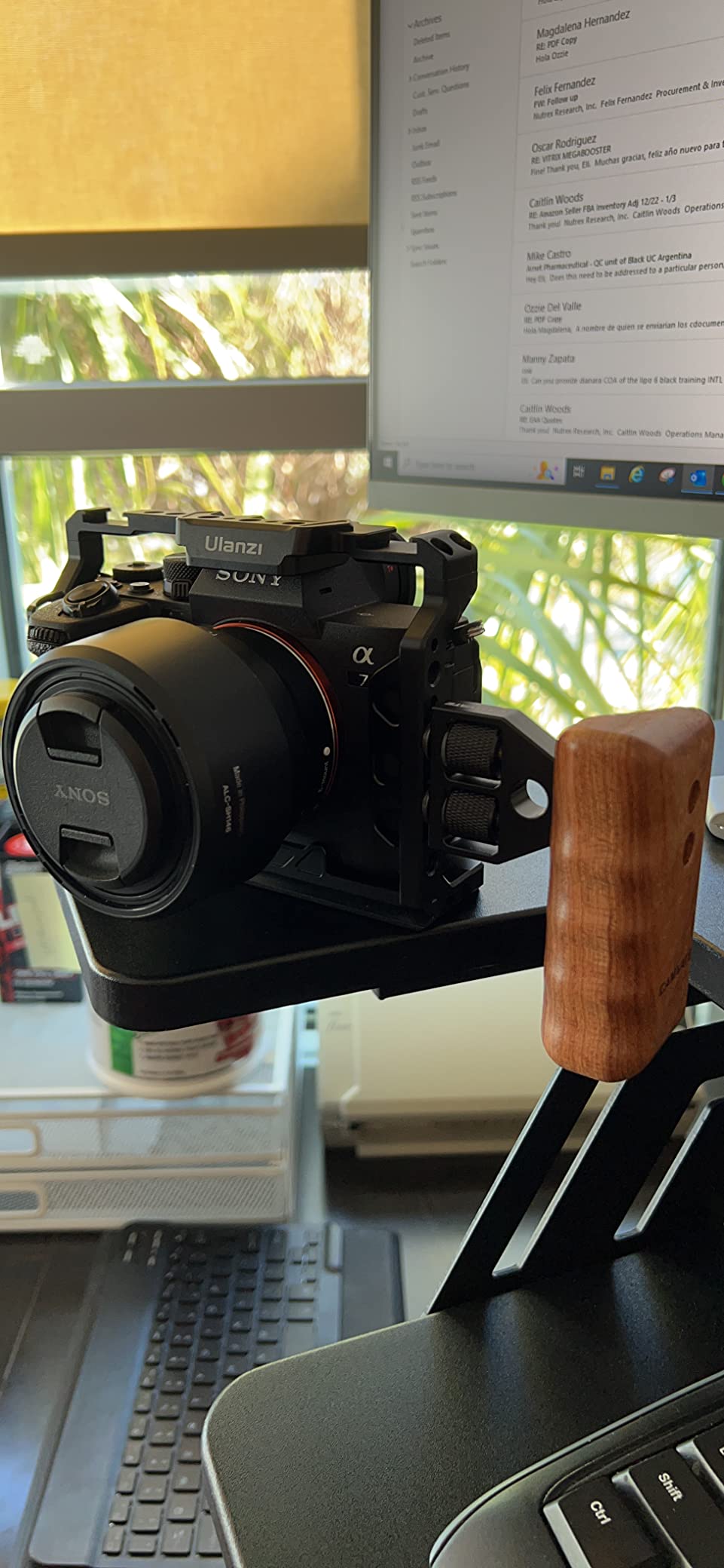 CAMVATE DSLR Wood Wooden Handle Grip Mount Support for DV Video Cage Rig customer photo 1