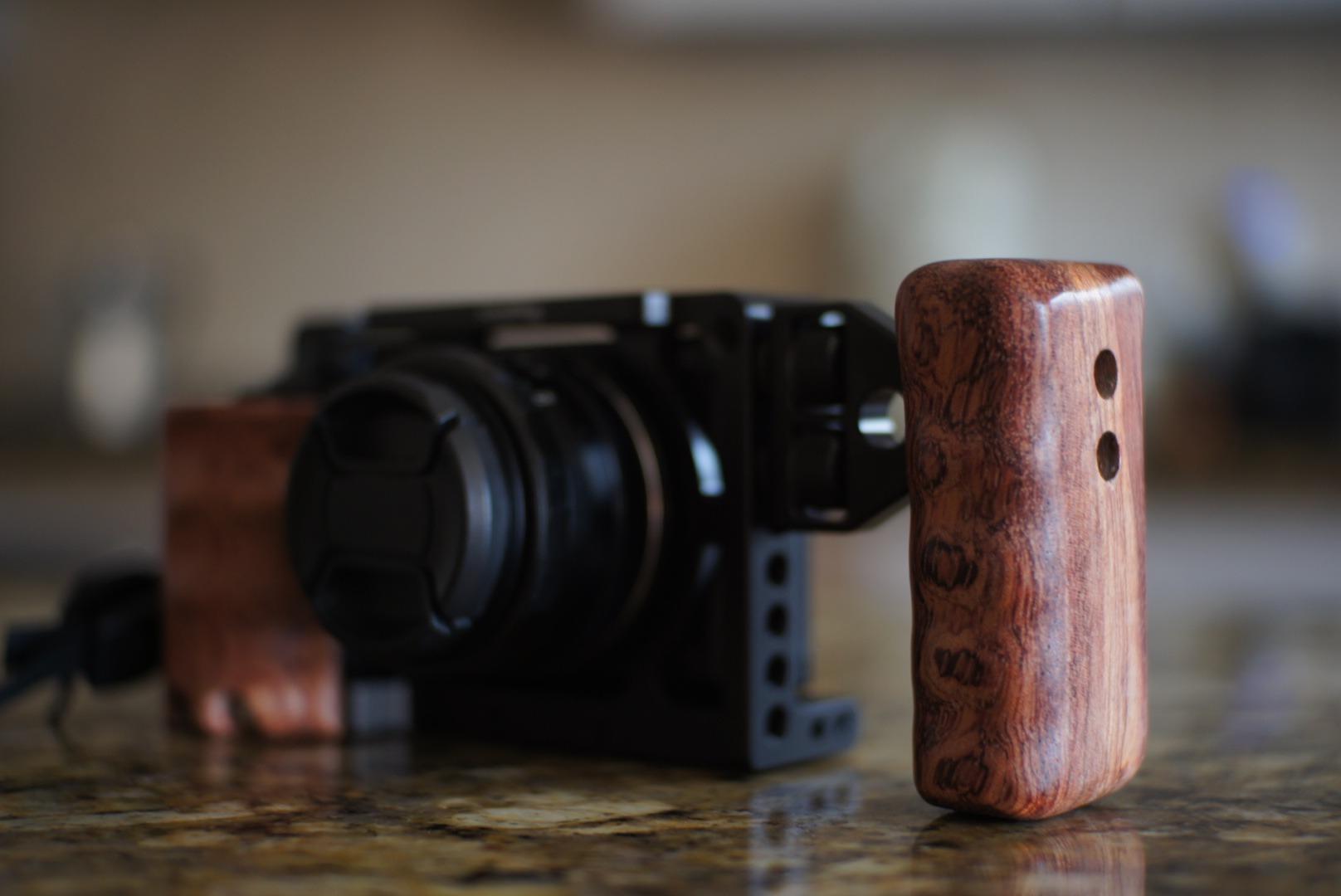 CAMVATE DSLR Wood Wooden Handle Grip Mount Support for DV Video Cage Rig customer photo 2
