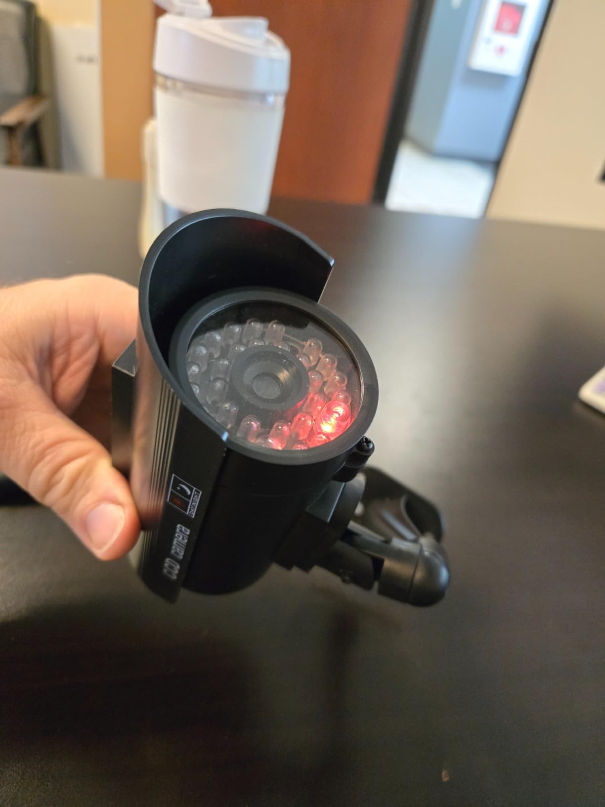 BNT Solar Dummy Fake Camera Security Outdoor, Solar Powered Simulated Surveillance Cameras with 1 Flashing Red LED Light/CCTV Sticker, Fake Dome Camera for Home.(Battery not Included) customer photo 2