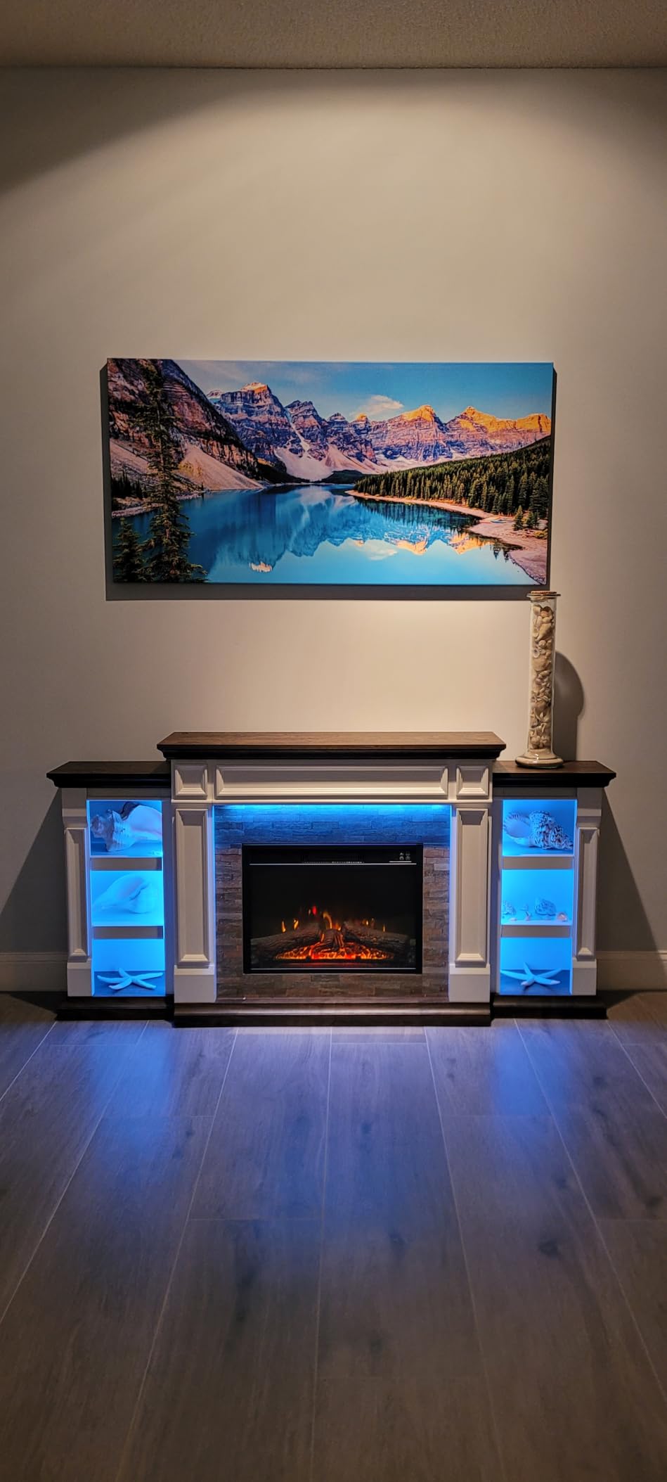Wall Art Lake Mountain Landscape Picture Print Canvas Wall Art Modern Giclee Artwork Home Decor Stretched and Framed Ready to Hang,2cm Thick Frame, Waterproof Artwork customer photo 2