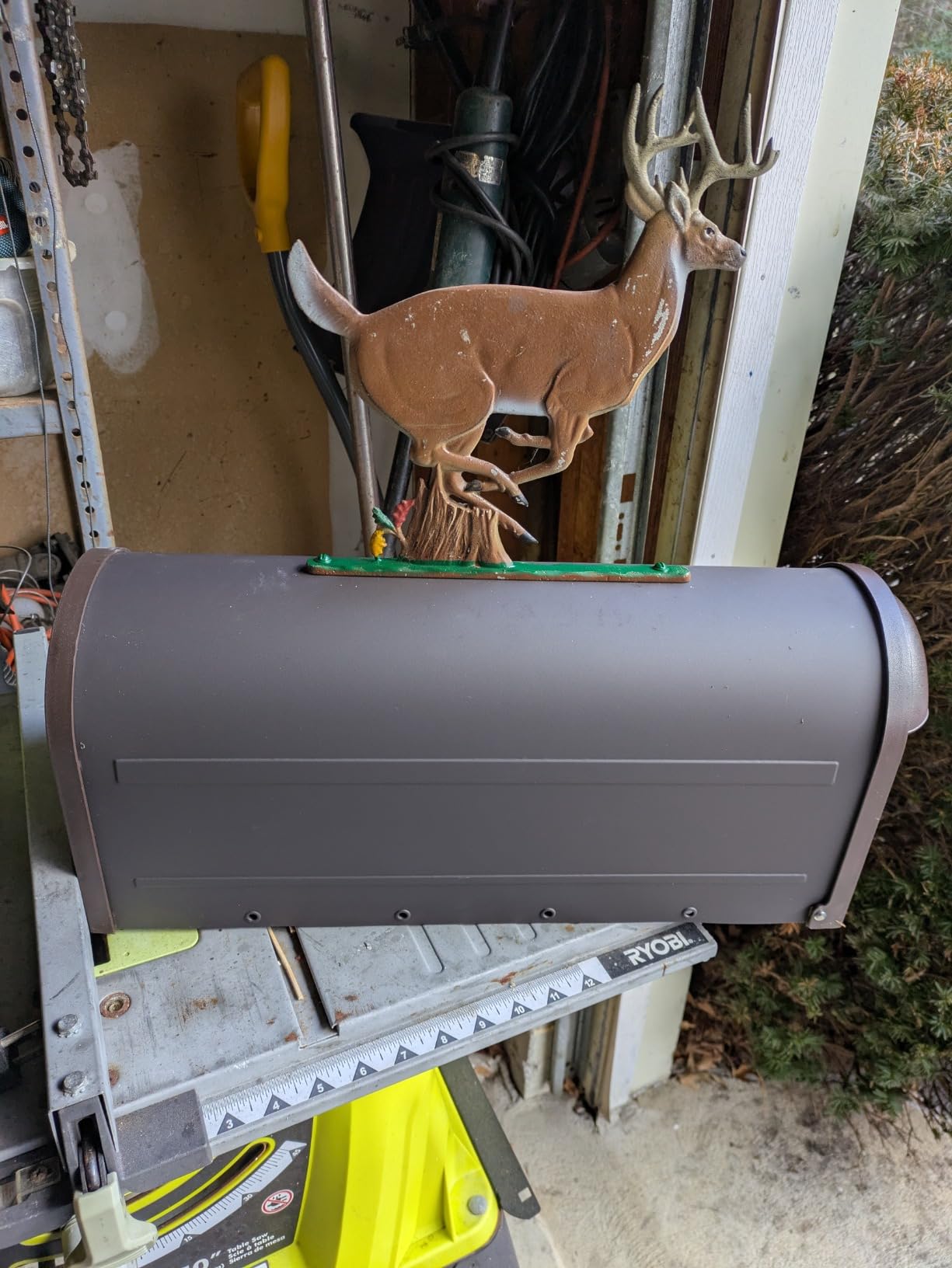 Architectural Mailboxes 8830RZ-10 Winston Post Mount Mailbox, Rubbed Bronze | Galvanized steel build for outside with weather-resistant build and rust-resistant powder-coat finish. USPS approved. customer photo 2