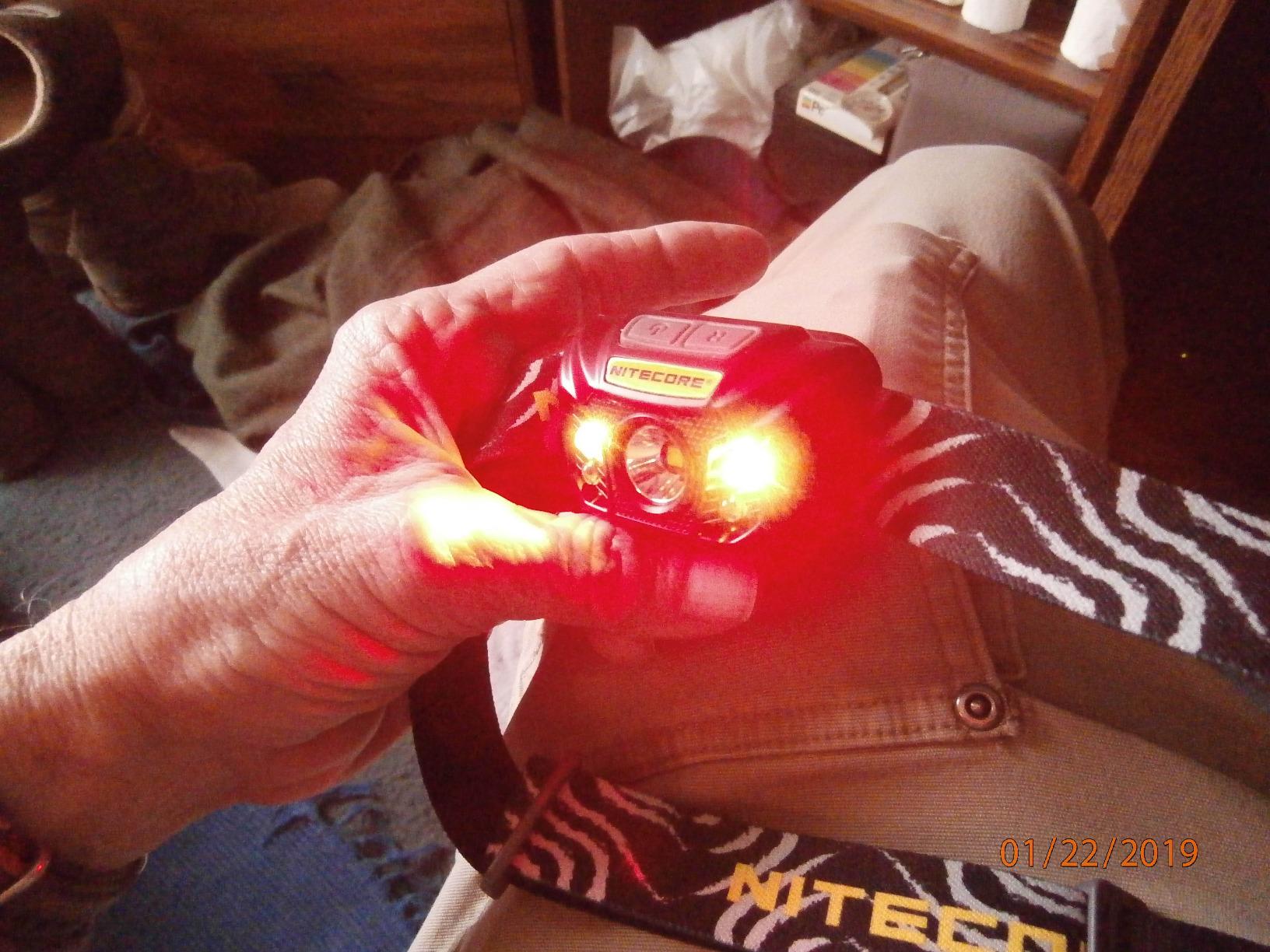 Nitecore NU30 500 Lumen LED Rechargeable Headlamp with White and Red Beams customer photo 1