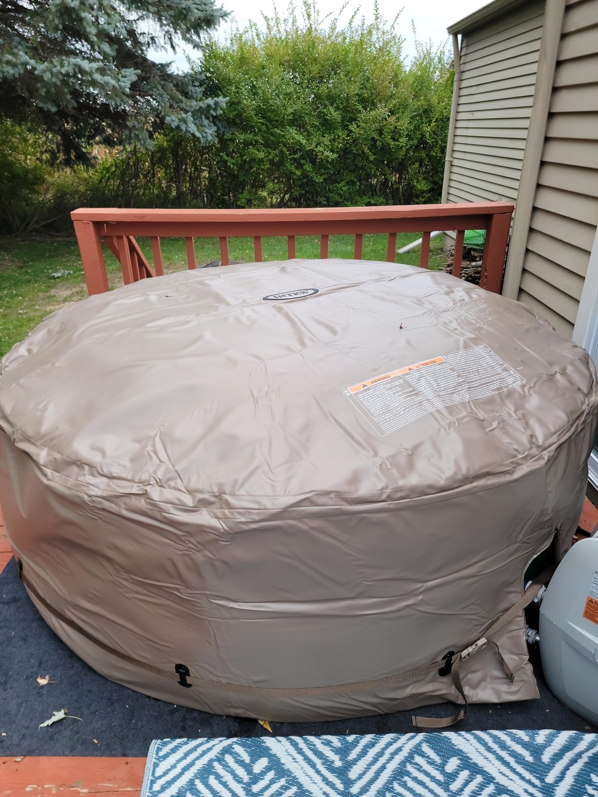 INTEX 28523E PureSpa Energy Efficient Spa Cover: Extra Insulation and Minimizes Heat Loss - Protects Spa from Punctures and Weather Damage - Safety Buckle - Fits 4 Person PureSpa Models - 78