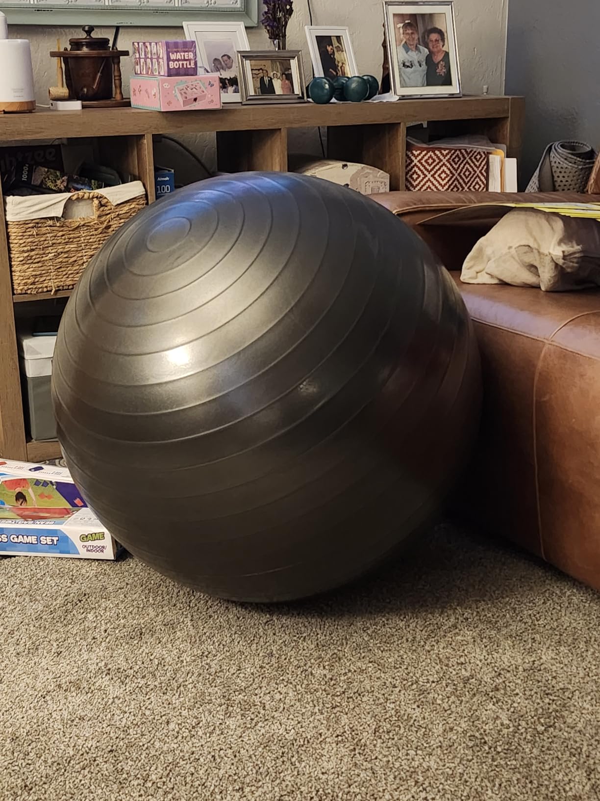 Trideer Yoga Ball for Exercise, Pilates, Core & Balance Training, Stability Ball for Pregnancy & Birthing Prep, Physical Therapy, Daily Stretching, Office Chair for Active Sitting, Quick Pump Included customer photo 2