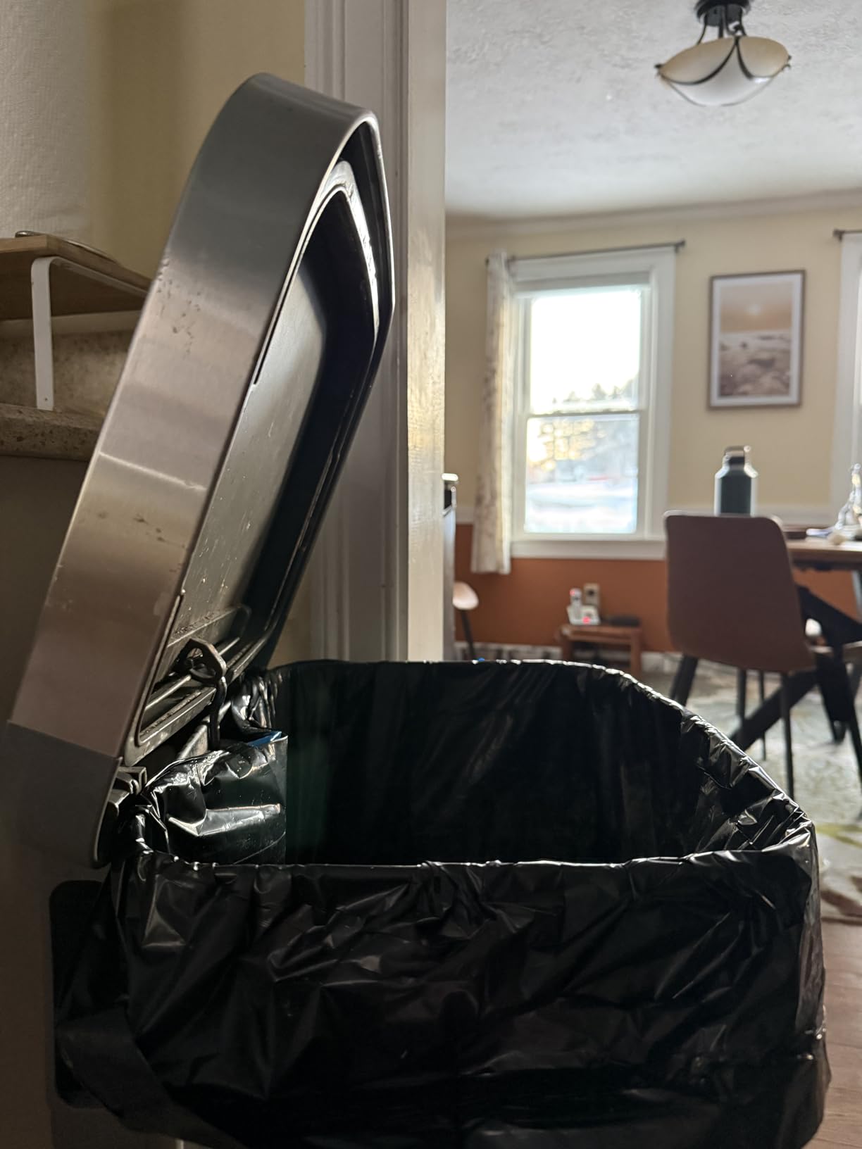 Glad Stainless Steel Trash Can with Clorox Odor Protection, 13 Gallon | Large Metal Kitchen Garbage Bin with Soft Close Lid, Garbage Bag Rings, Step On Foot Pedal and Waste Bag Roll Holder customer photo 1