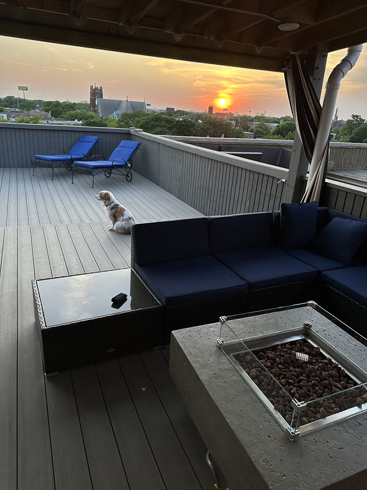 Elementi Manhattan Concrete Fire Pit 36