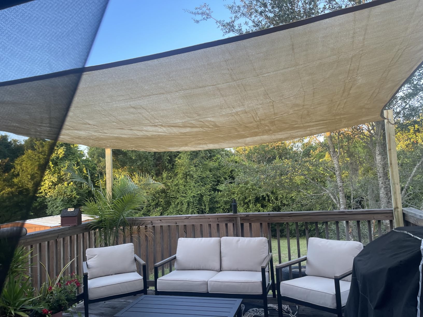 SUNNY GUARD Sun Shade Sail 10' x 13' Rectangle Sand UV Block Sunshade for Backyard Yard Deck Patio Garden Outdoor Activities and Facility customer photo 2