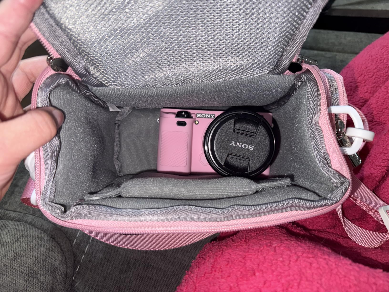 CADeN Compact Camera Shoulder Crossbody Bag Case Compatible for Nikon, Canon, Sony SLR/DSLR Mirrorless Cameras and Lenses Waterproof(1.0 S, Black) customer photo 2