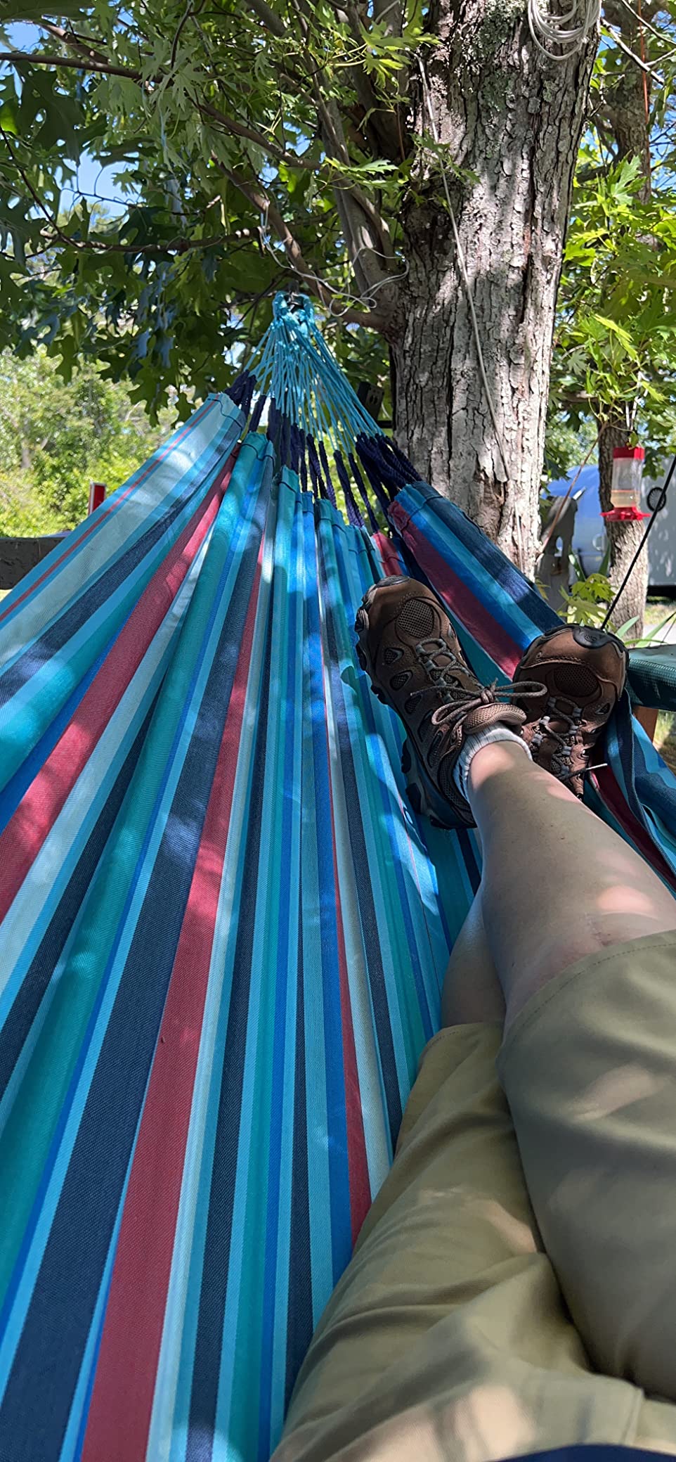 LA SIESTA Brisa Double Outdoor Hammock - Colombian-made Polypropylene, UV & Weather Resistant, for Backyard & Patio - Toucan customer photo 2