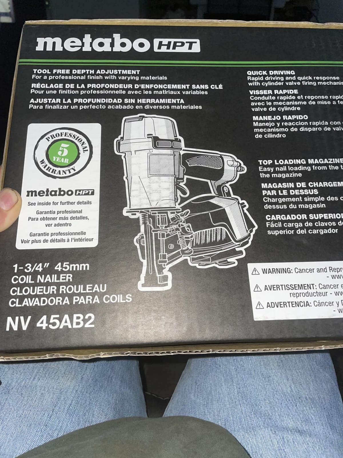 Metabo HPT Roofing Nailer, Pro-Preferred Pneumatic Power Nailer in Roofing Tools (NV45AB2) customer photo 1