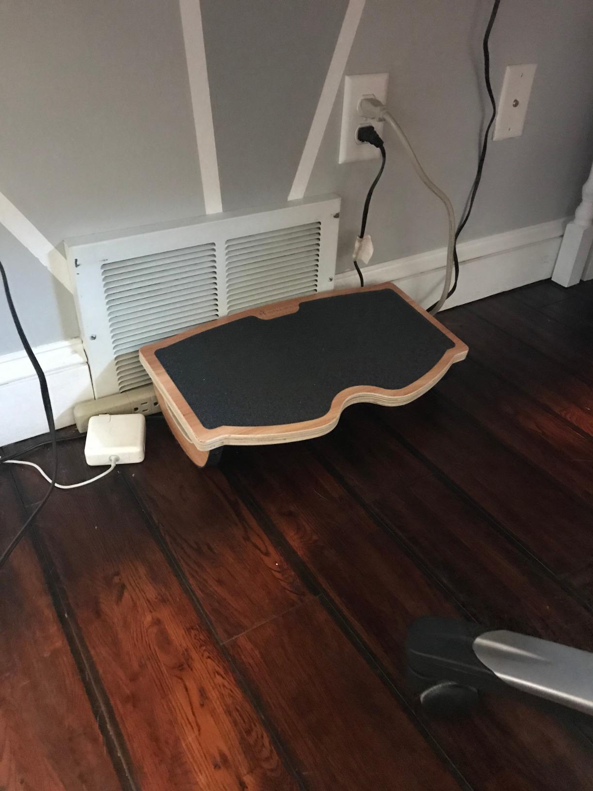 StrongTek Ergonomic Wood Foot Rest for Enhanced Circulation & Comfort, 350lbs Capacity, Rocker Balance Board for Standing Desks, Non-Slip, No Assembly, 18