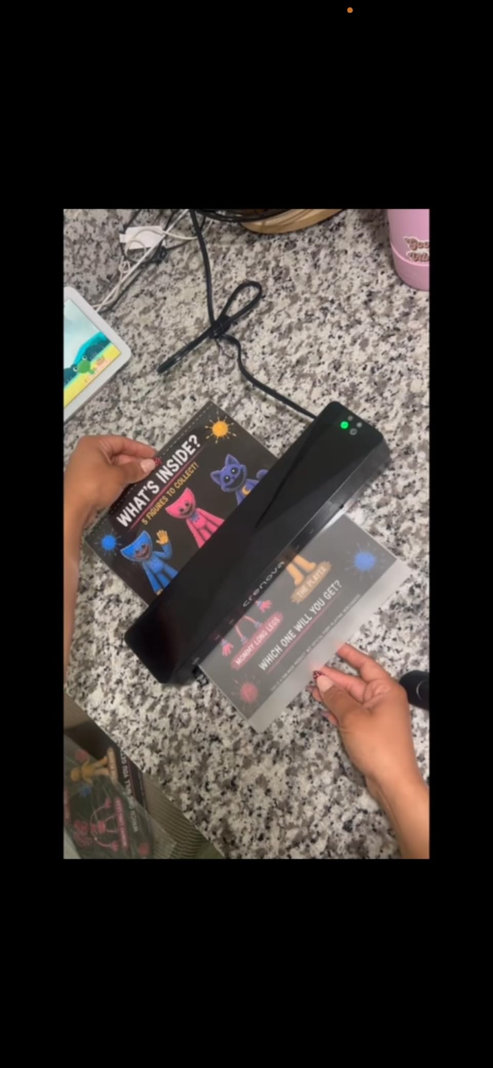 Crenova Laminator Machine with 10 Laminating Sheets, A4 Laminating Machine | Hot & Cold with Fast Warm Technology, Thermal Laminator 9 Inch for Home Office School Business Black customer photo 2