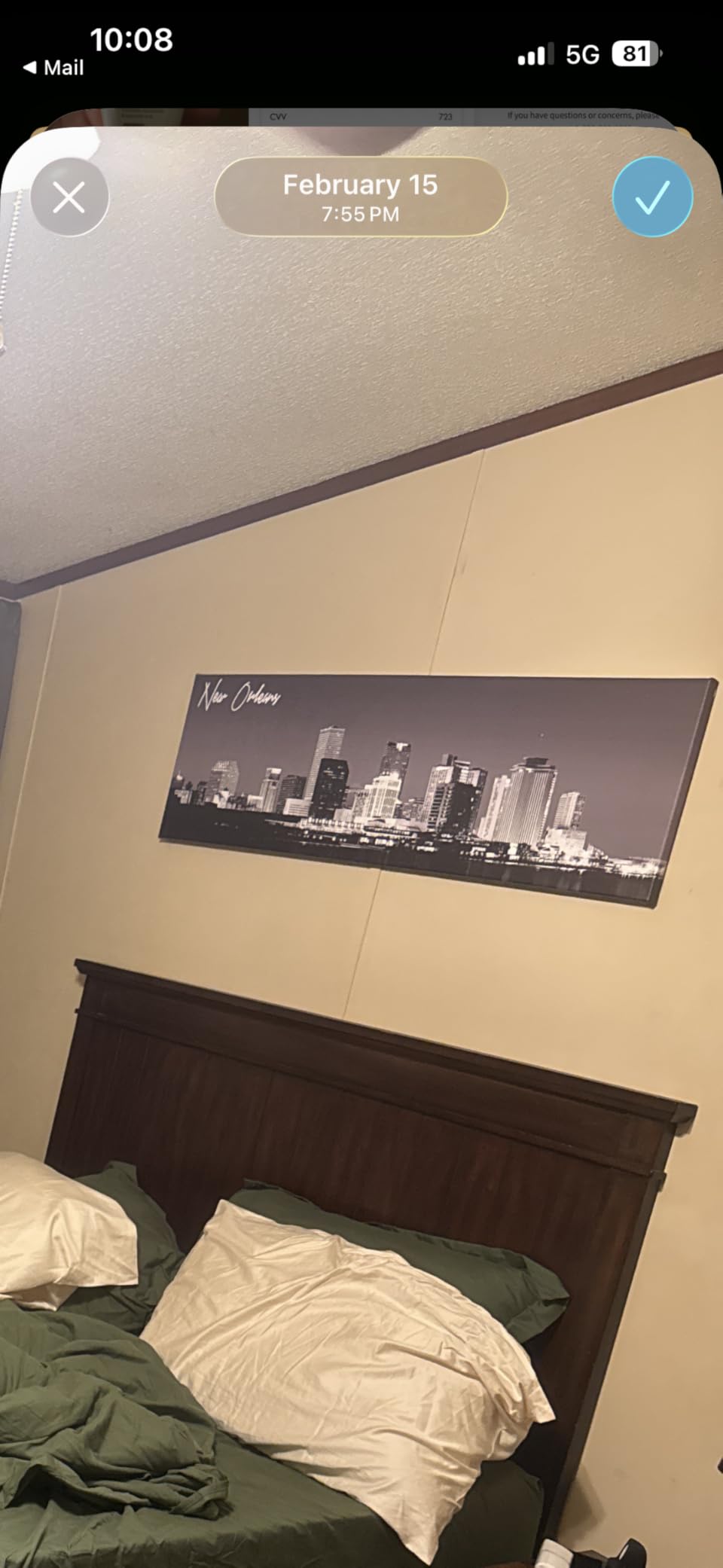 DJSYLIFE Black and White New Orlean City Skyline Canvas Wall Art | 13.8