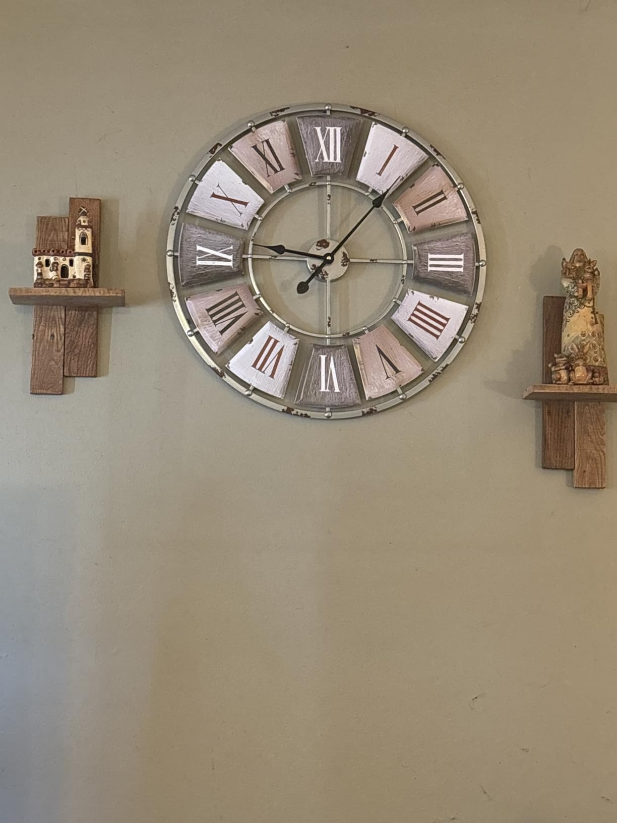 Sorbus Decorative Large 24-Inch Wall Clock for Living Room, Vintage Industrial Modern Rustic Farmhouse Style, Oversized Roman Numeral Clock, Modern Wall Clock, Ideal Room Decor customer photo 1