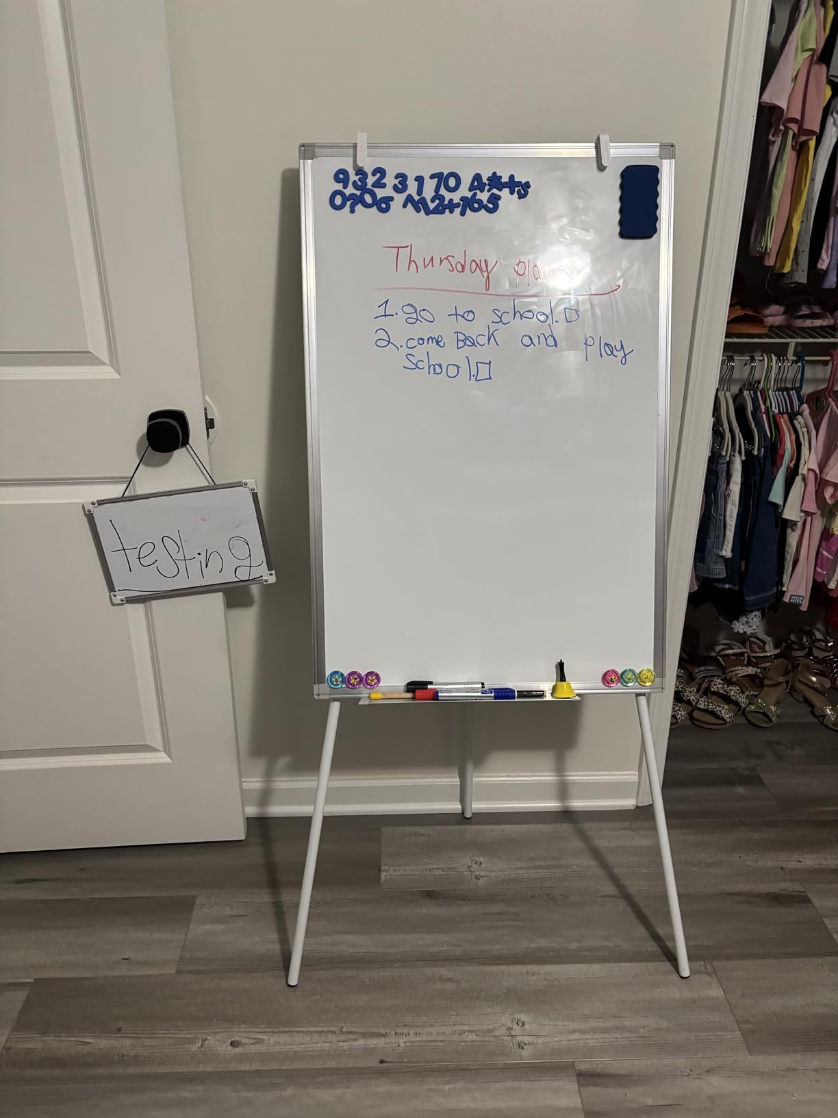 Maxtek Easel Whiteboard 36 x 24 in, Stand Tripod with Height Adjustable | 3' x 2' Magnetic Dry Erase Surface, Flipchart Stand, Portable Tripod Easel for Office, Teaching, Home and Classroom customer photo 2